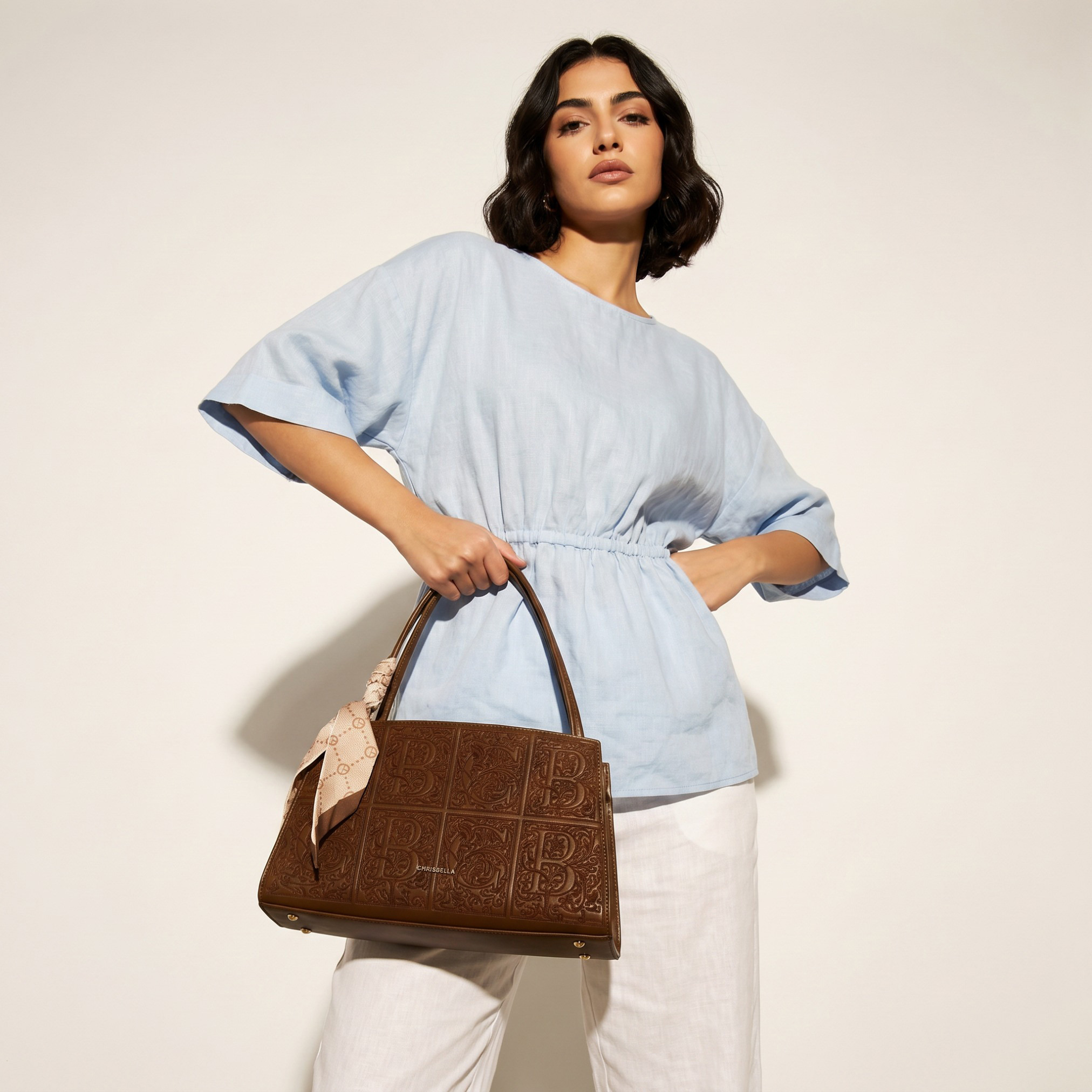 شنطة كتف بارزة الملمس مع محفظة من كريسبيلا-women-bagsandwallets-handbags-image-2