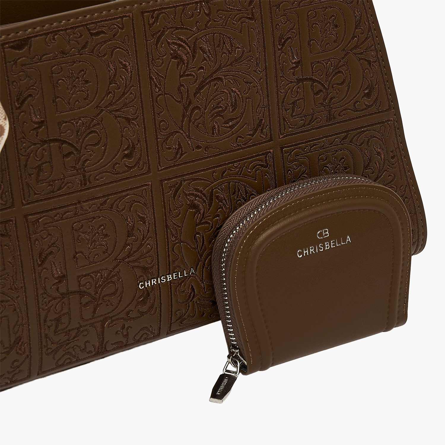 Chrisbella Textured Shoulder Bag with Pouch-women-bagsandwallets-handbags-image-5