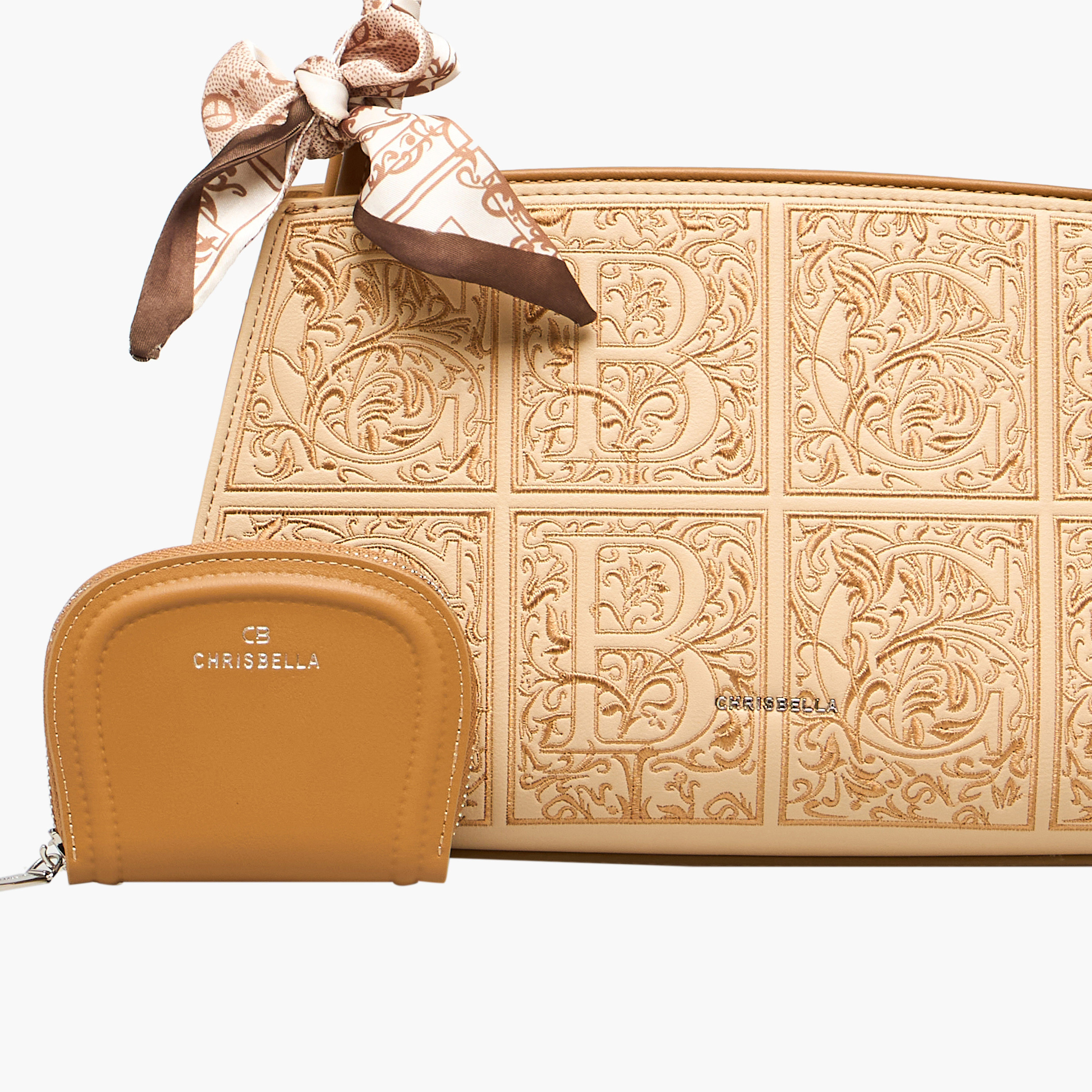 Chrisbella Textured Shoulder Bag with Wallet-women-bagsandwallets-handbags-image-6
