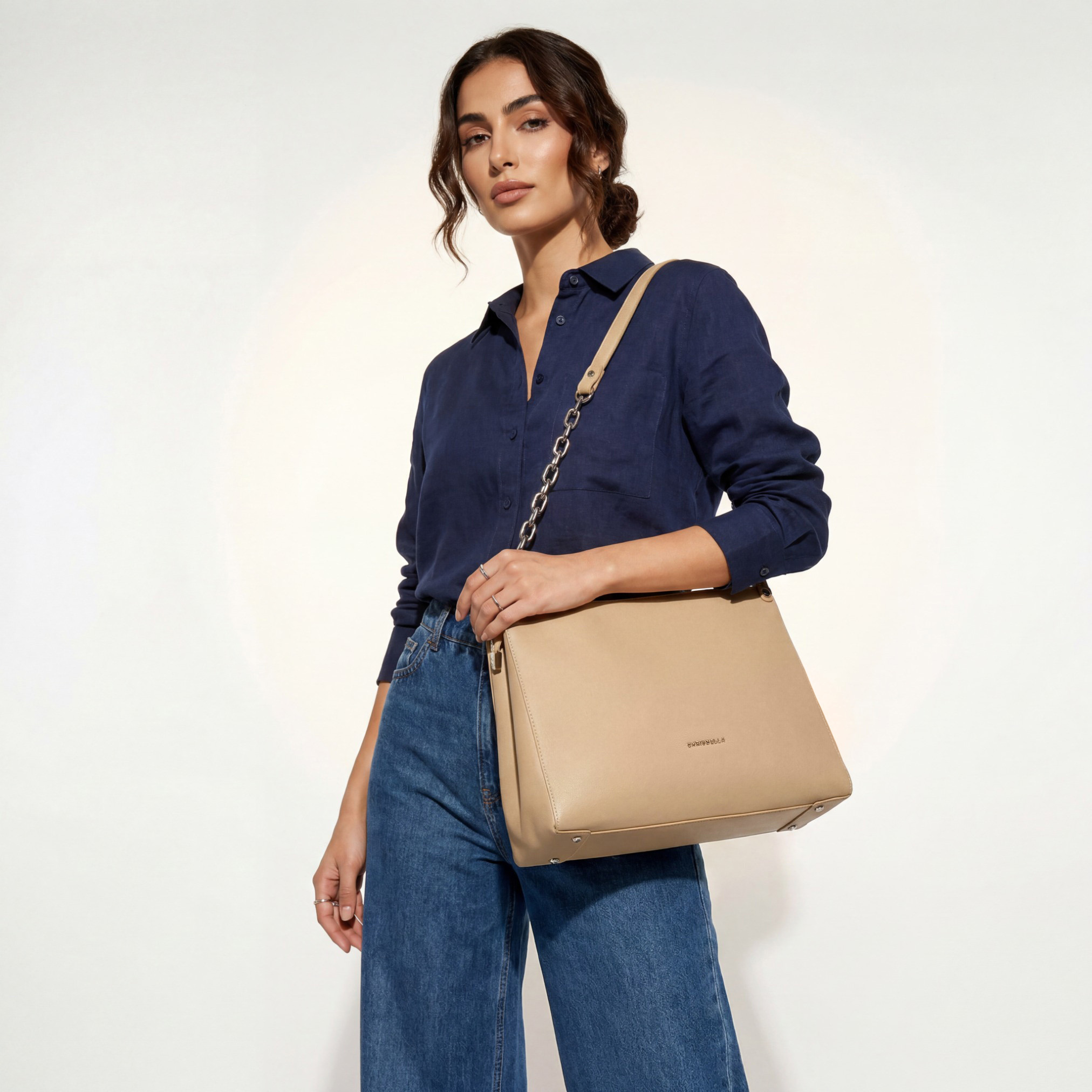شنطة كتف سادة مع شنطة صغيرة من كريسبيلا-women-bagsandwallets-handbags-image-2