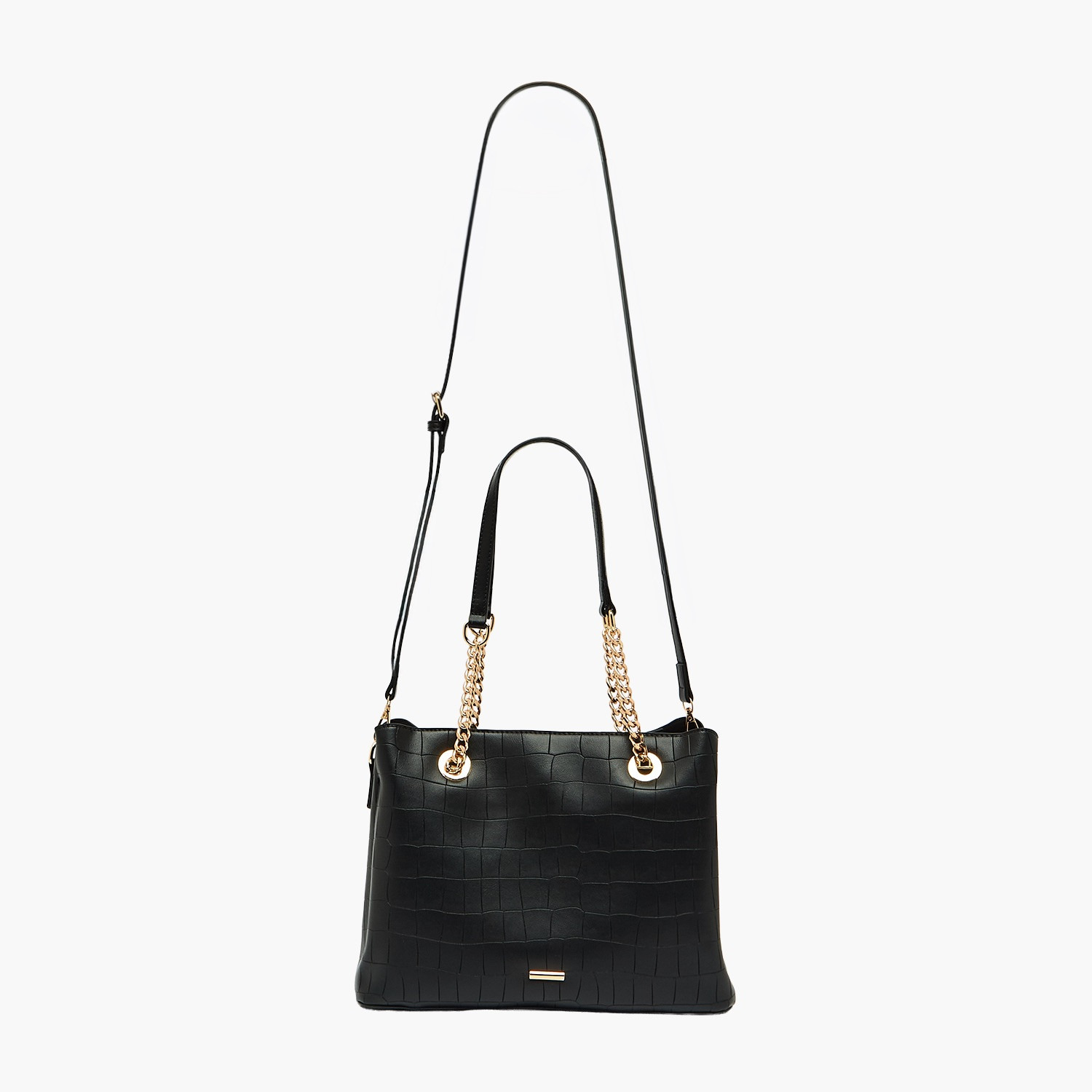 Chrisbella Textured Tote Bag with Detachable Strap-women-bagsandwallets-handbags-image-2