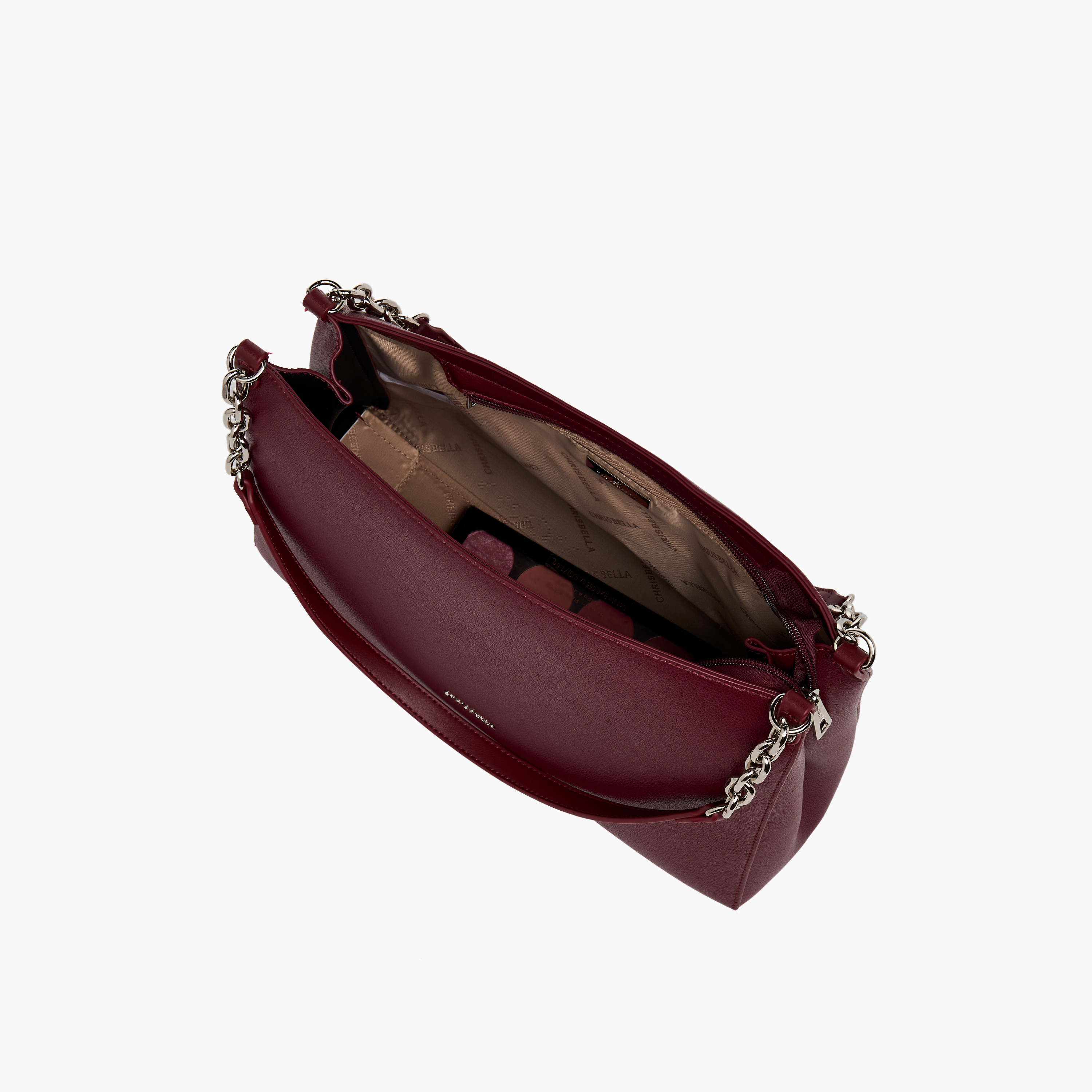 Chrisbella Textured Shoulder Bag with Pouch-women-bagsandwallets-handbags-image-9