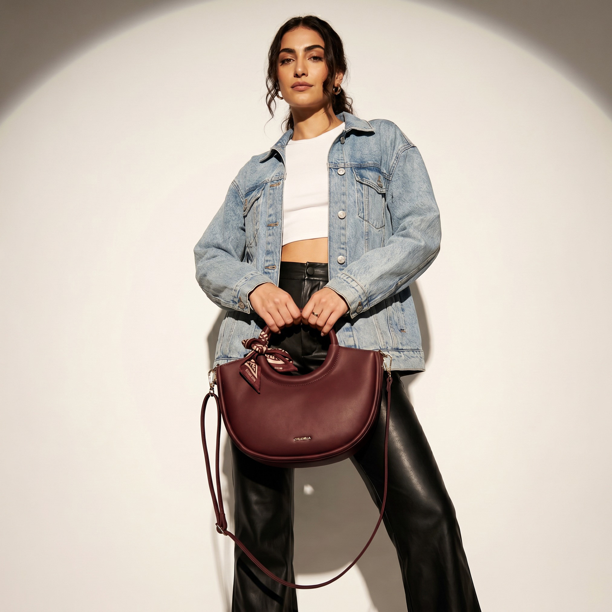 شنطة كتف سادة مع محفظة من كريسبيلا-women-bagsandwallets-handbags-image-2