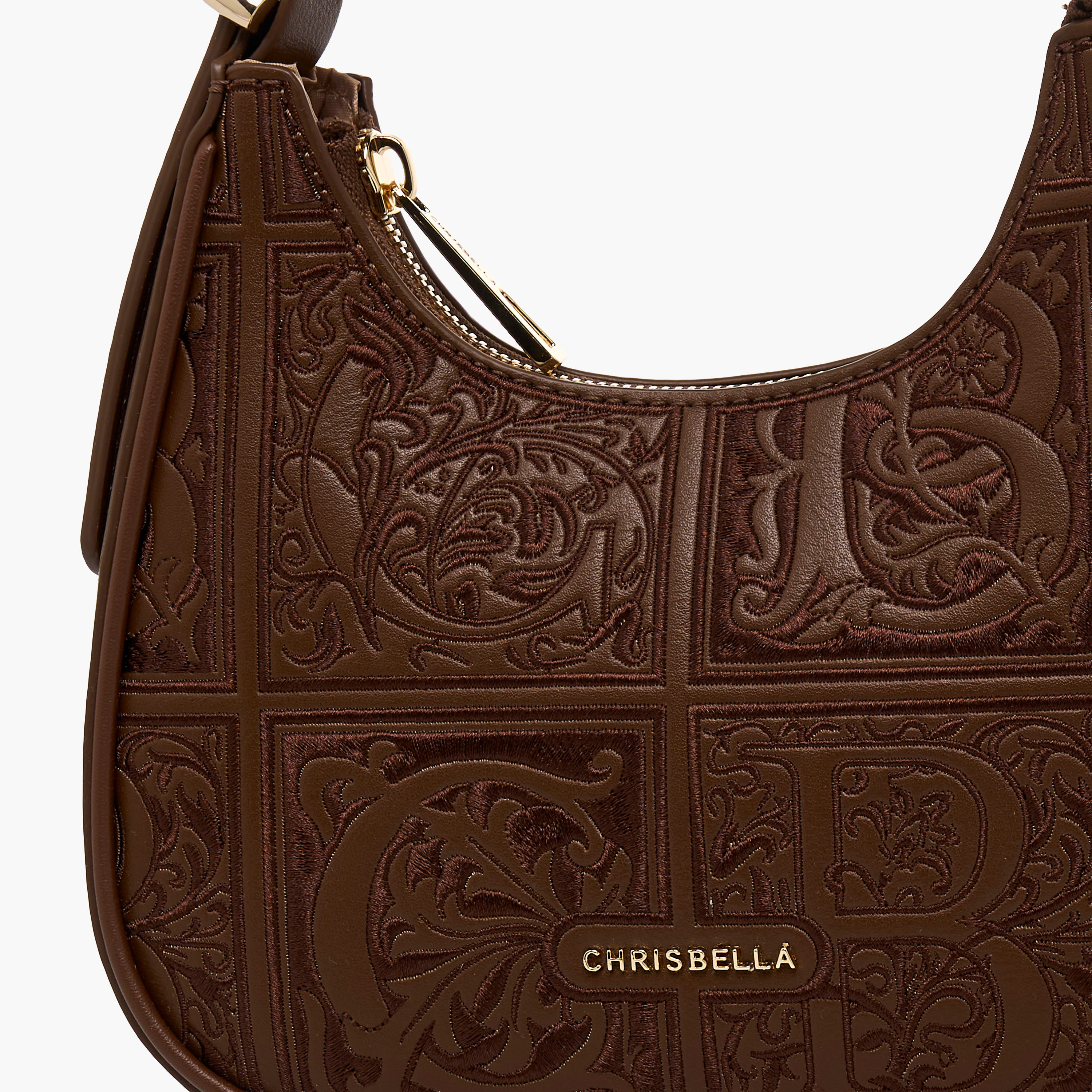 Chrisbella Embroidered Hobo Bag with Zip Closure-women-bagsandwallets-handbags-image-5