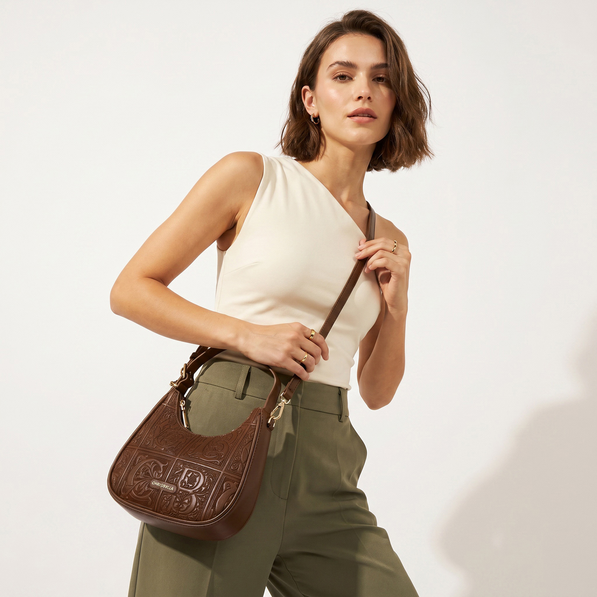 Chrisbella Embroidered Hobo Bag with Zip Closure-women-bagsandwallets-handbags-image-2