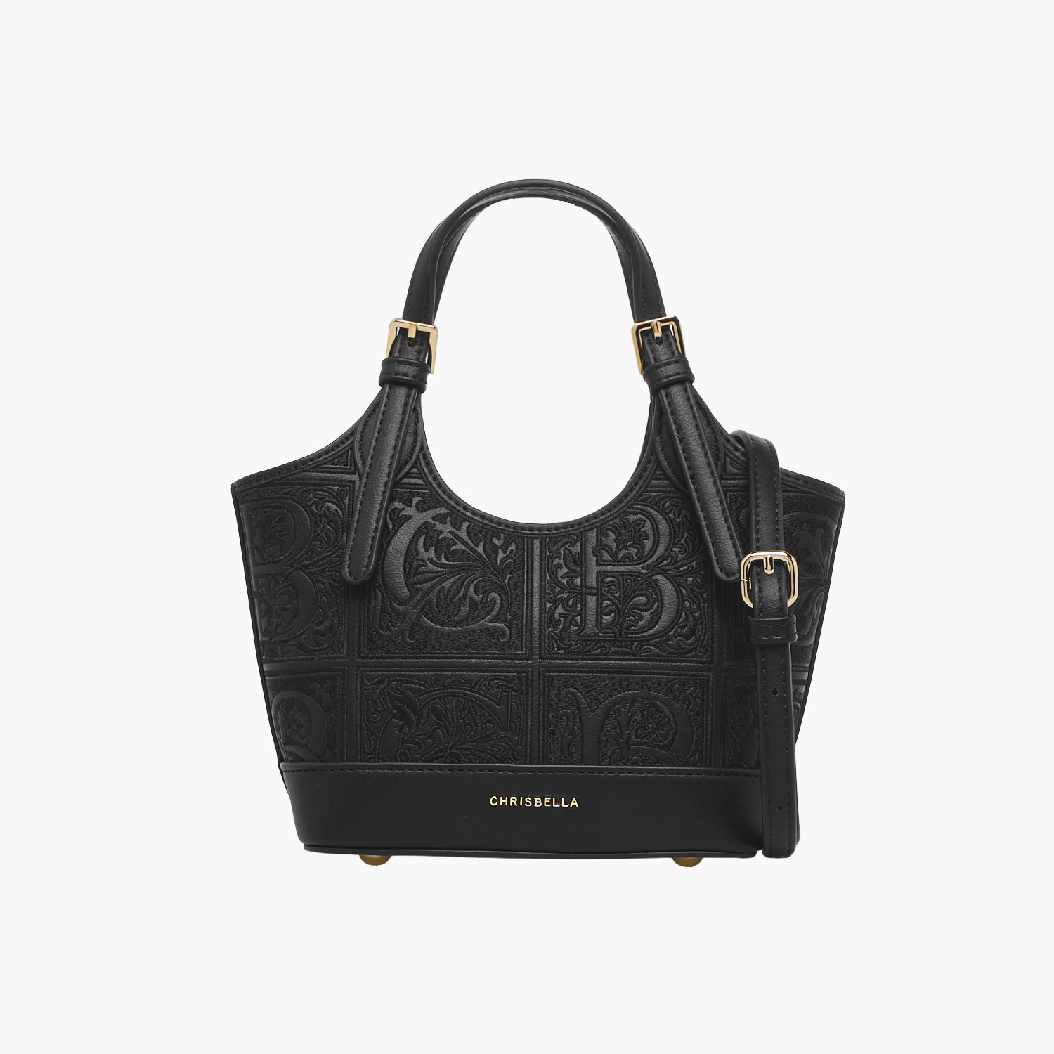 Chrisbella Embroidered Tote Bag with Zip Closure-women-bagsandwallets-handbags-image-1