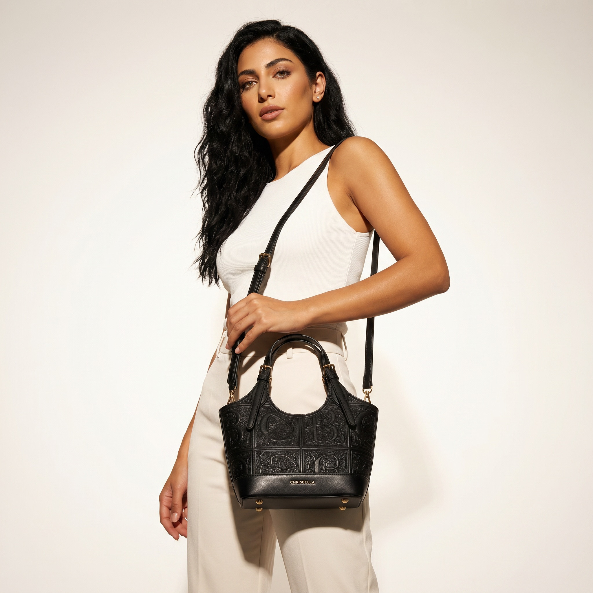 Chrisbella Embroidered Tote Bag with Zip Closure-women-bagsandwallets-handbags-image-2