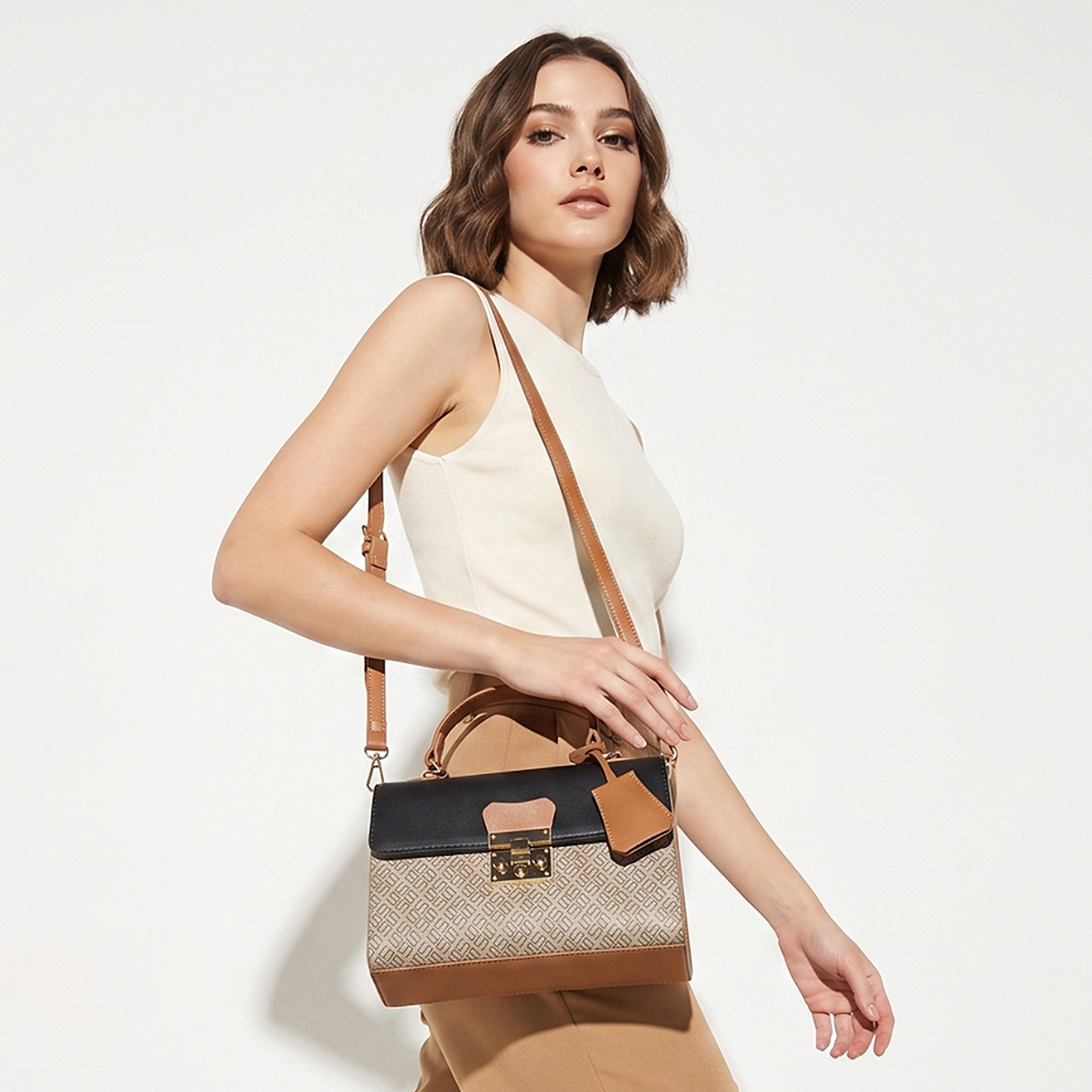 Sasha Textured Crossbody Bag with Detachable Strap-women-bagsandwallets-handbags-image-2
