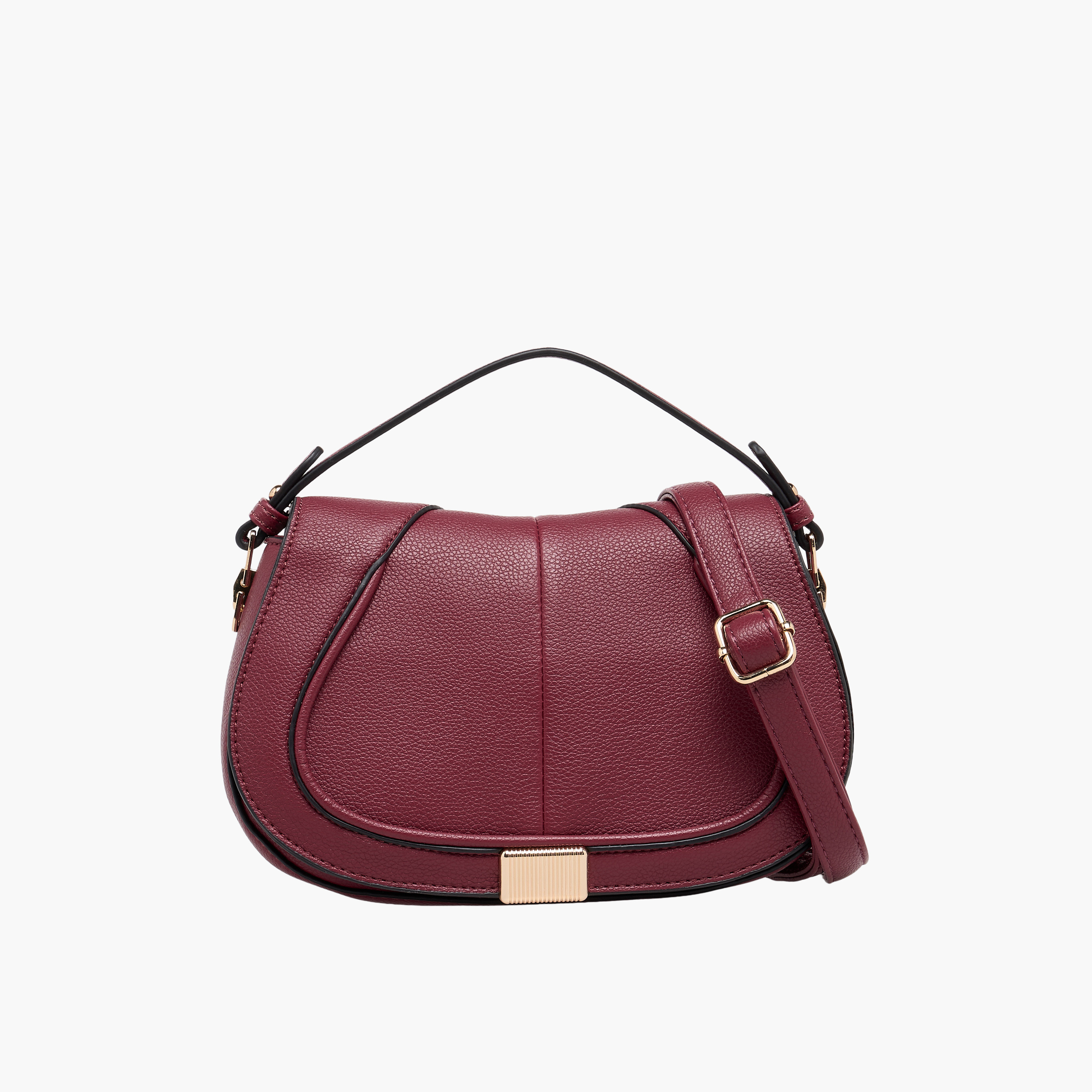شنطة كروس بودي بارزة الملمس مع حزام قابل للتعديل من أدور-women-bagsandwallets-handbags-image-1