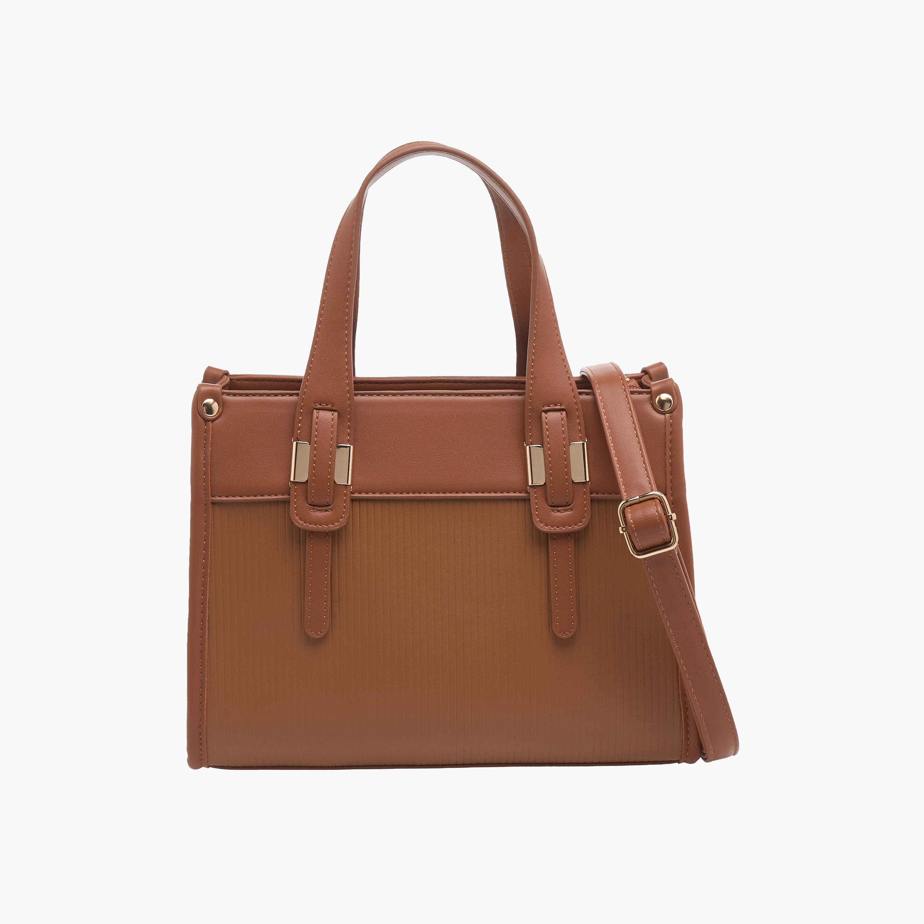 Adore Textured Tote Bag with Detachable Strap-women-bagsandwallets-handbags-image-1