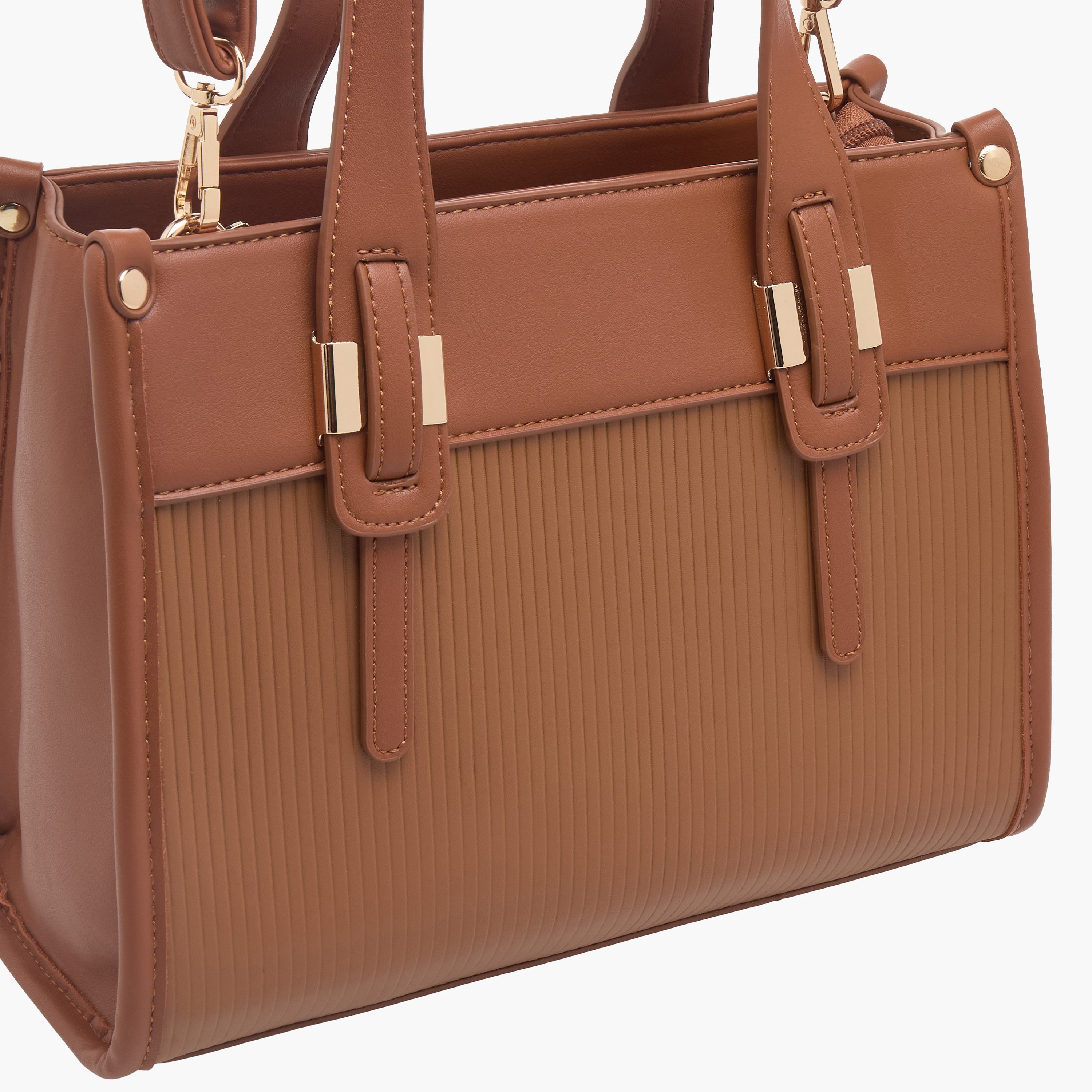 Adore Textured Tote Bag with Detachable Strap-women-bagsandwallets-handbags-image-4