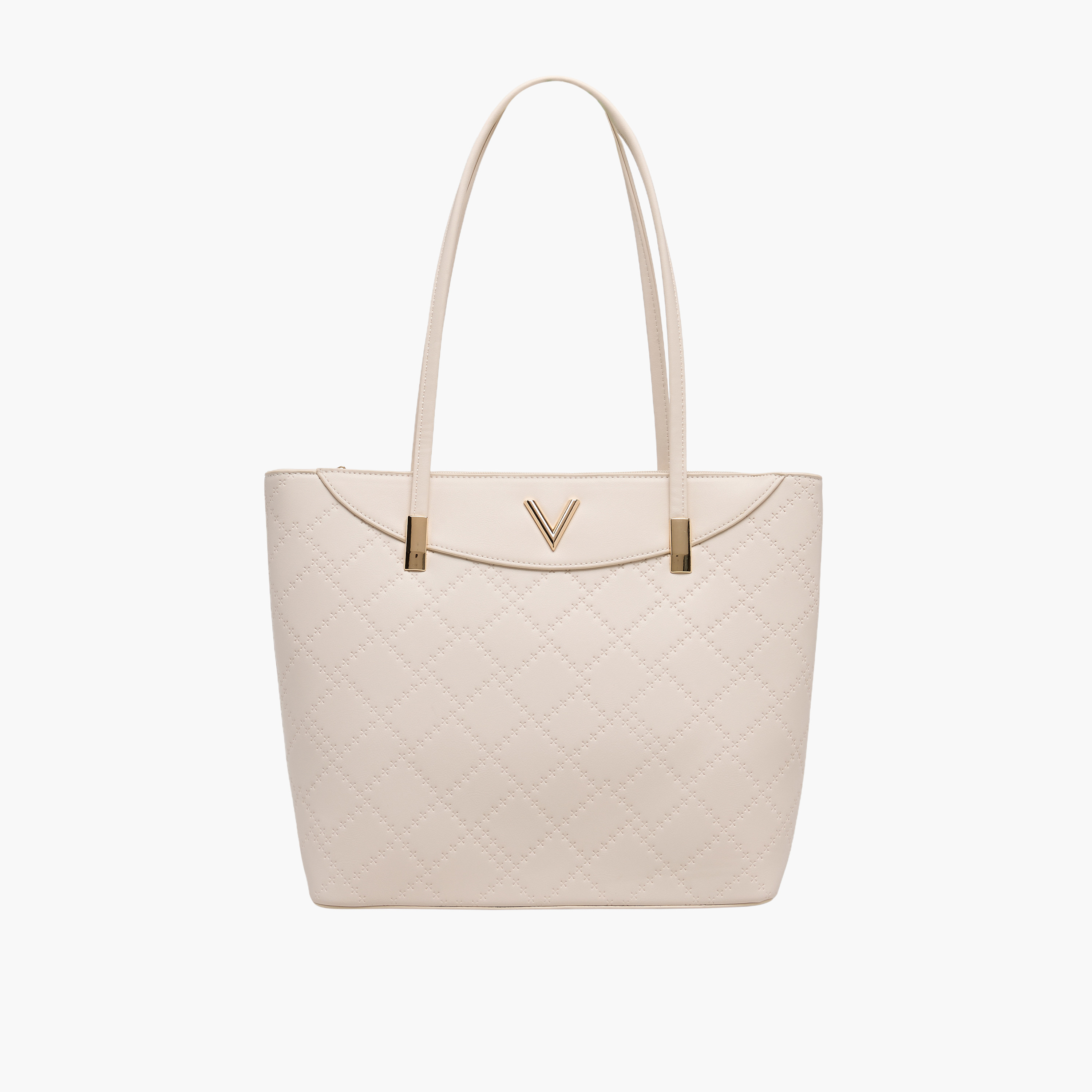 Adore Quilted Tote Bag with Zip Closure-women-bagsandwallets-handbags-image-1