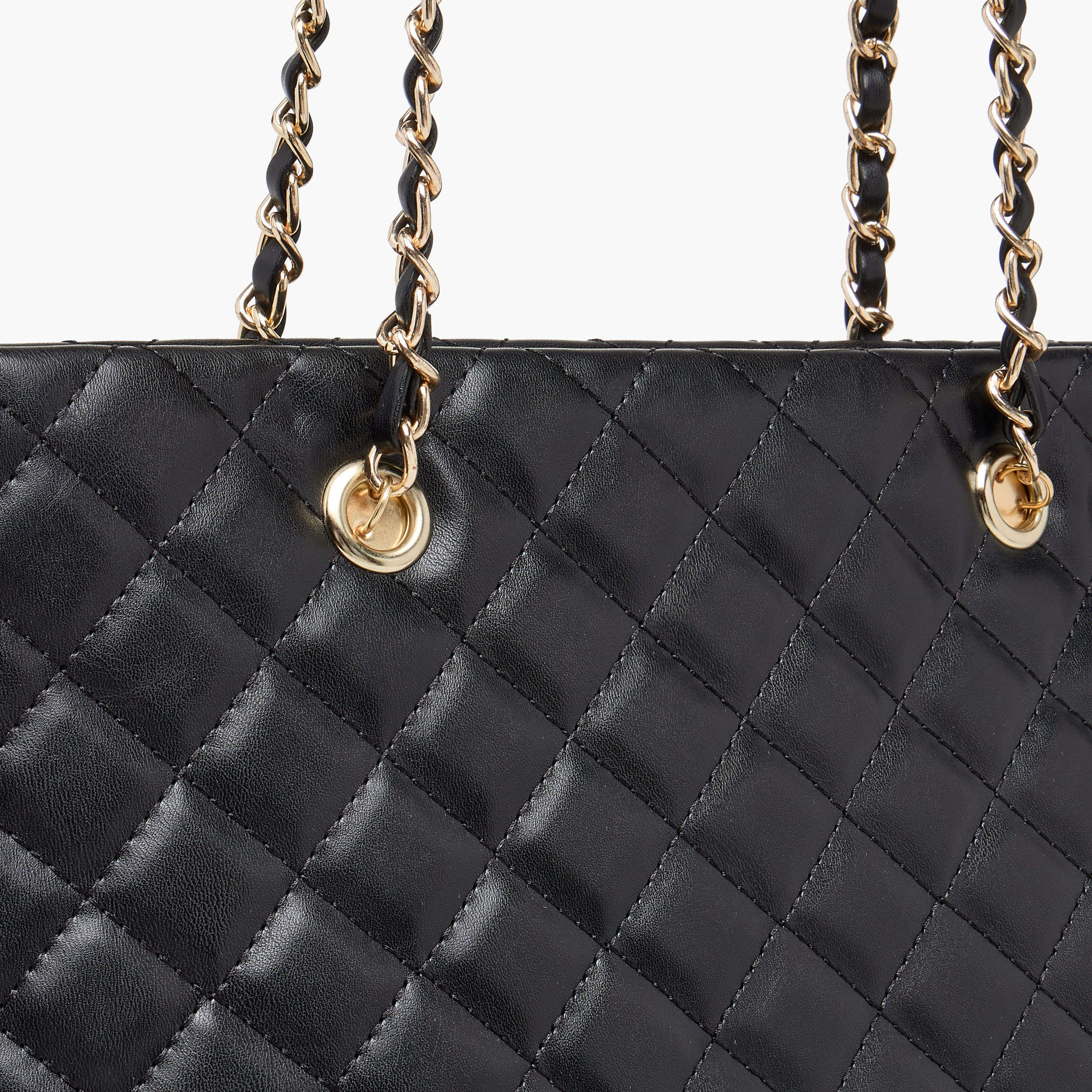Adore Quilted Tote Bag with Zip Closure-women-bagsandwallets-handbags-image-4