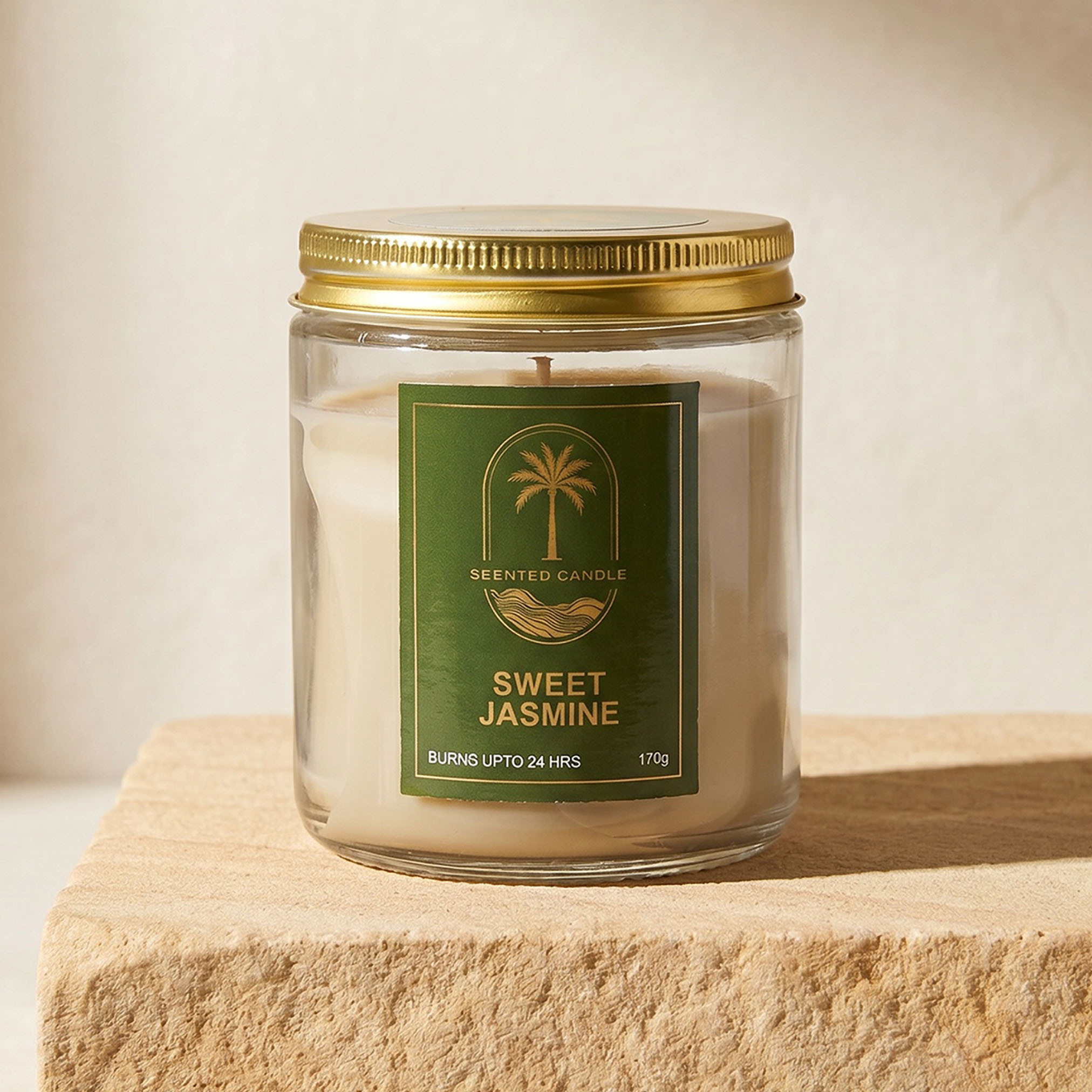 شمعة في برطمان برائحة الياسمين الحلو الكلاسيكية من بن - 170 جم-household-homefragrance-candles-image-1