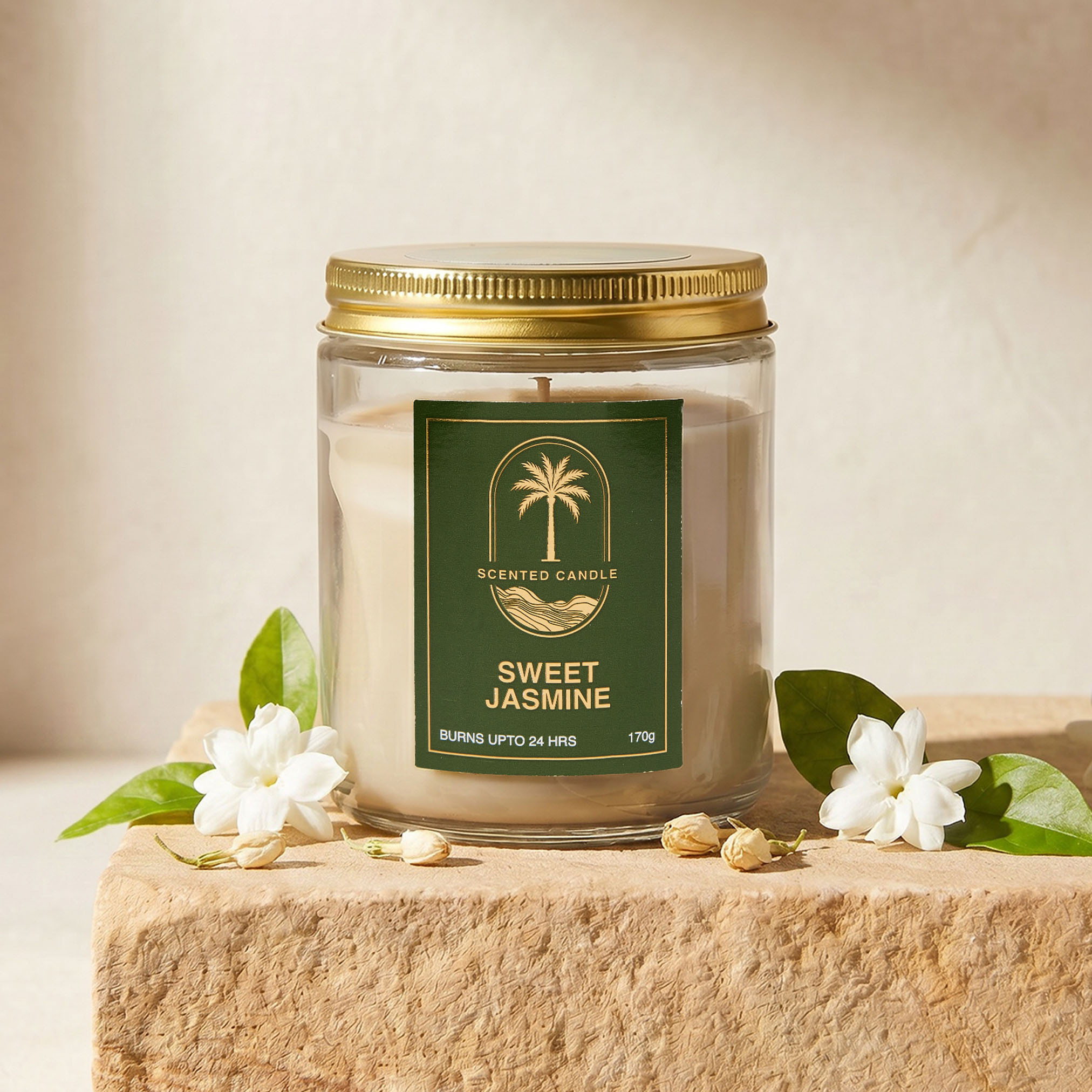 شمعة في برطمان برائحة الياسمين الحلو الكلاسيكية من بن - 170 جم-household-homefragrance-candles-image-2
