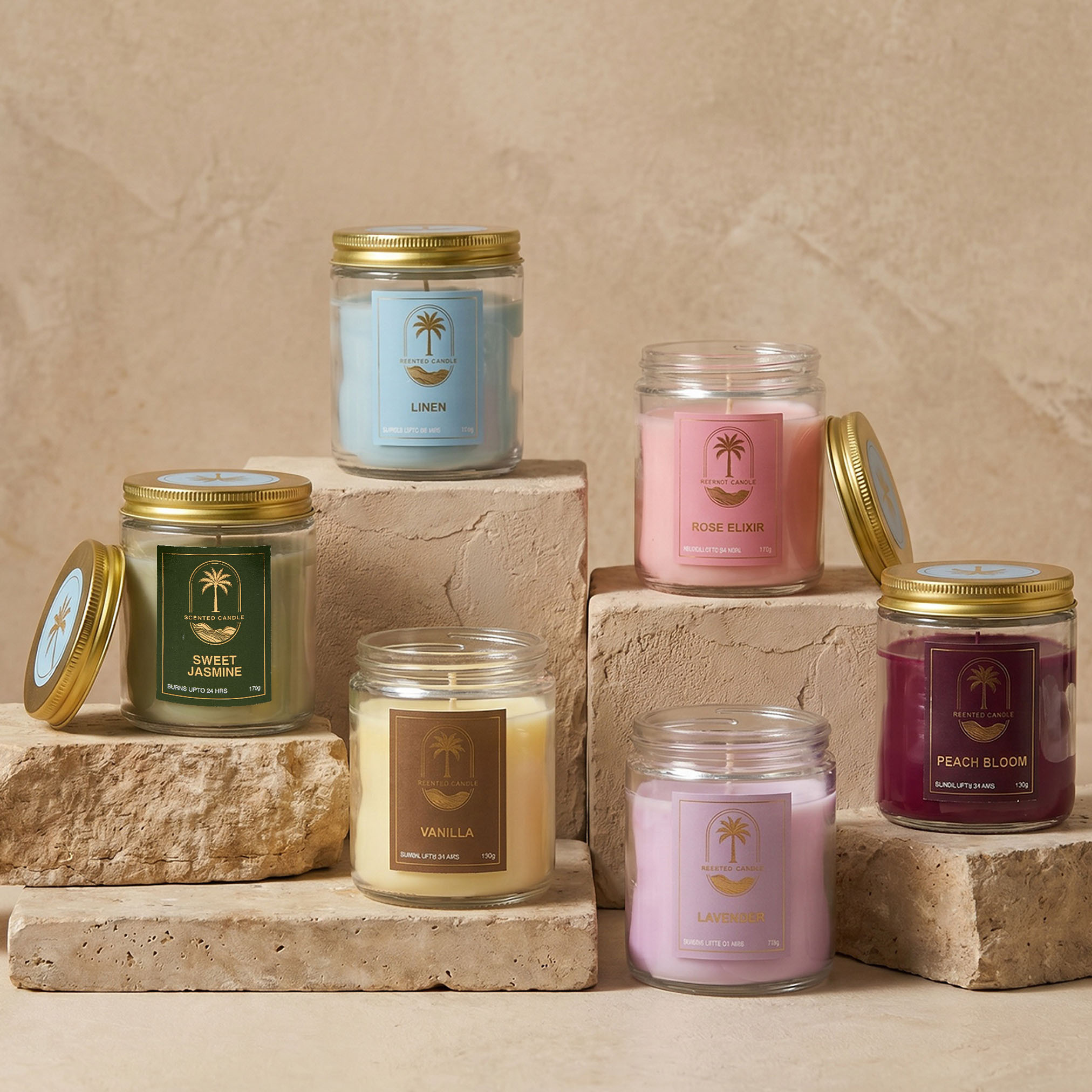 شمعة في برطمان برائحة الياسمين الحلو الكلاسيكية من بن - 170 جم-household-homefragrance-candles-image-5