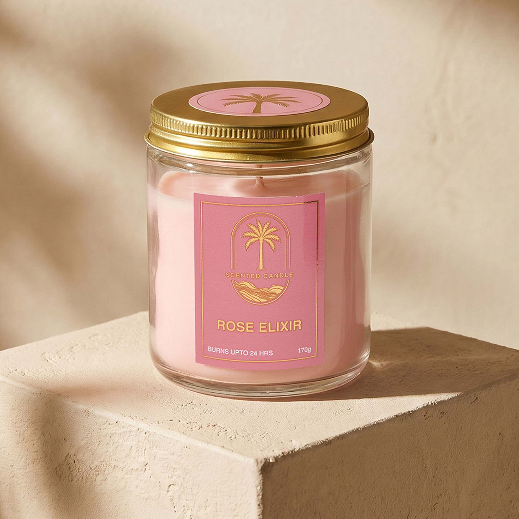 شمعة روز إلكسير المعطرة من بين كلاسيك - 170 غ-household-homefragrance-candles-image-1