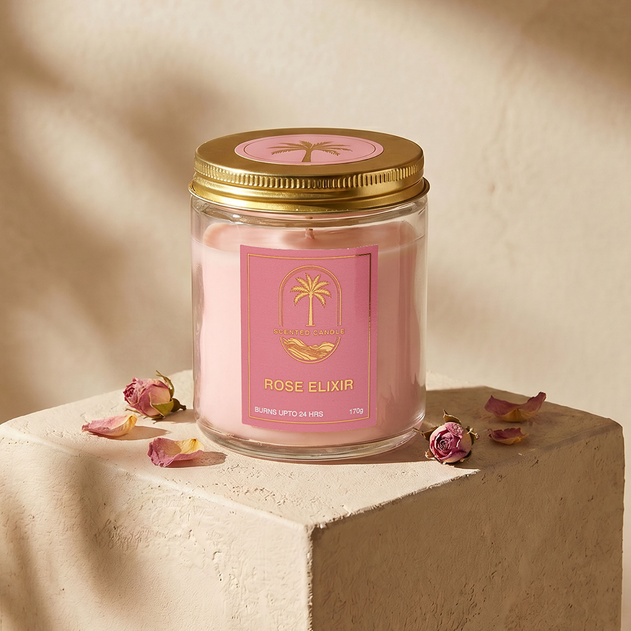 شمعة روز إلكسير المعطرة من بين كلاسيك - 170 غ-household-homefragrance-candles-image-2
