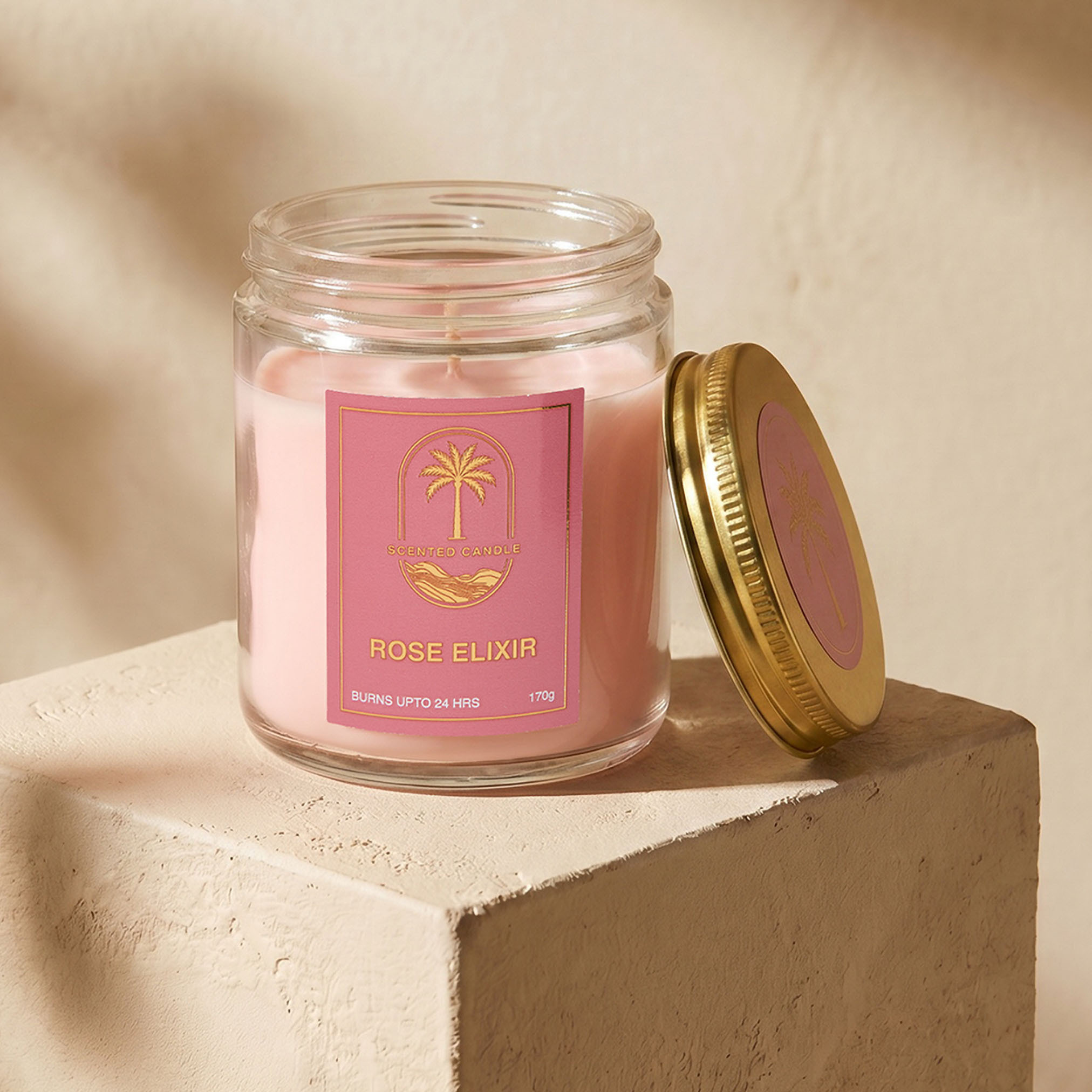 شمعة روز إلكسير المعطرة من بين كلاسيك - 170 غ-household-homefragrance-candles-image-3