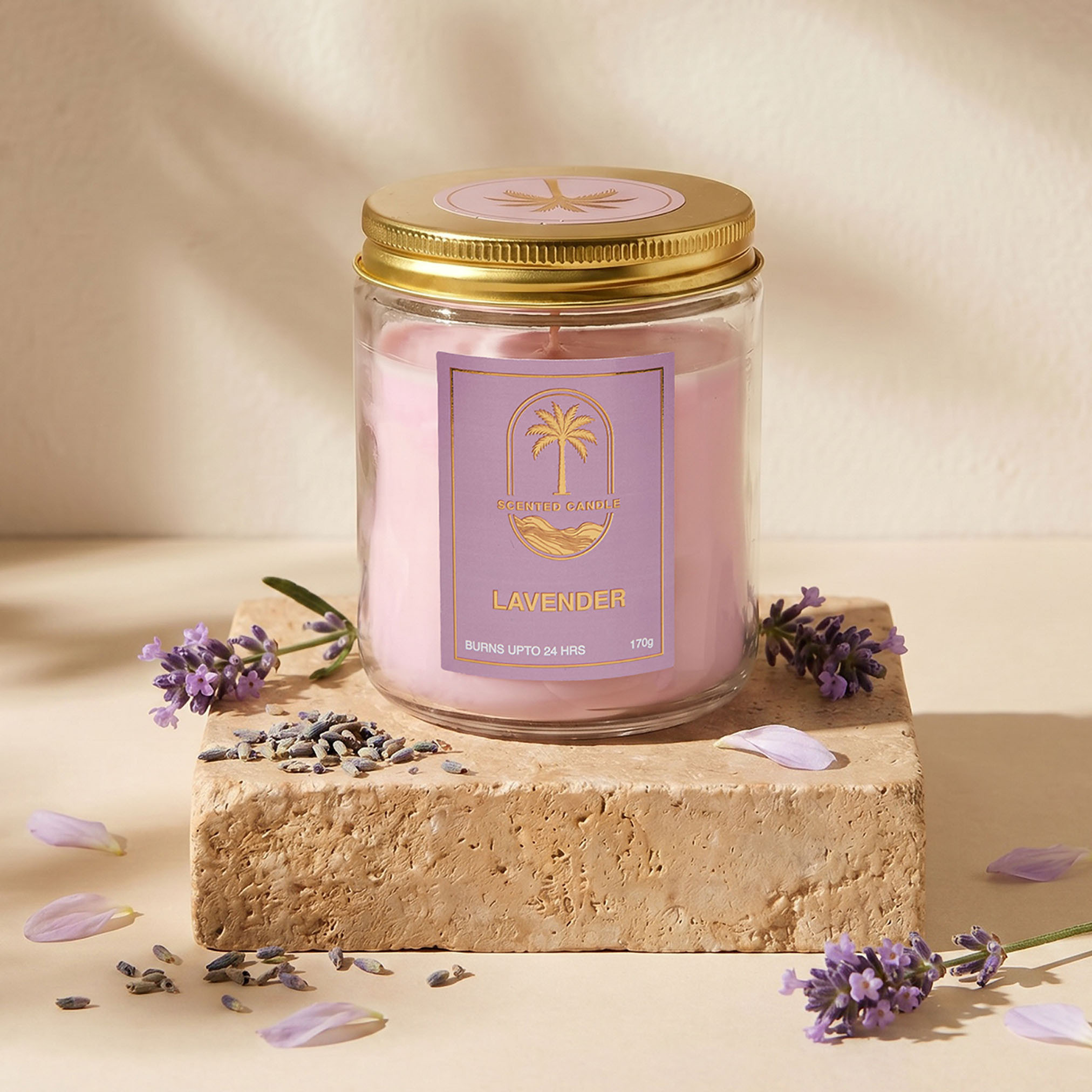Bin Classic Lavender Scented Jar Candle - 170 gms-household-homefragrance-candles-image-2