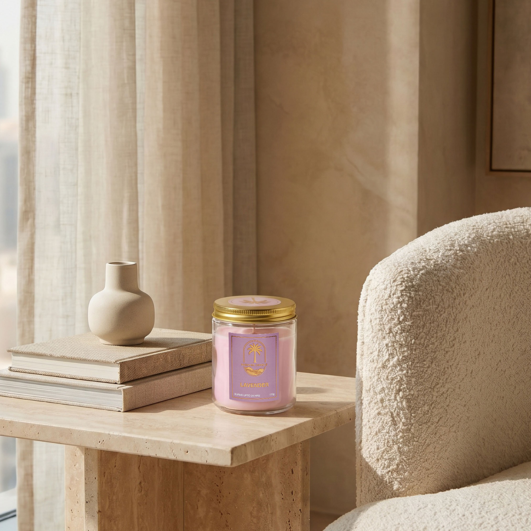 Bin Classic Lavender Scented Jar Candle - 170 gms-household-homefragrance-candles-image-3