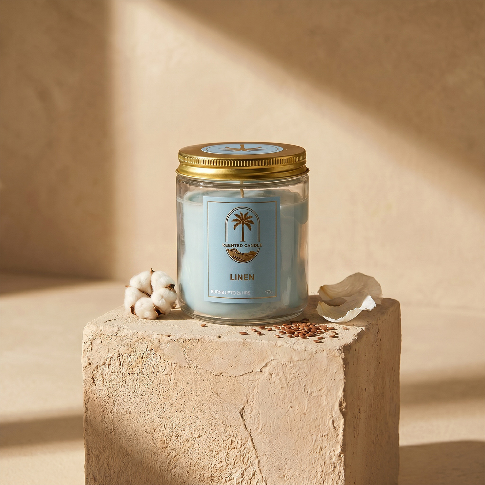 شمعة معطرة برائحة الكتان من بين كلاسيك - 170 غ-household-homefragrance-candles-image-2