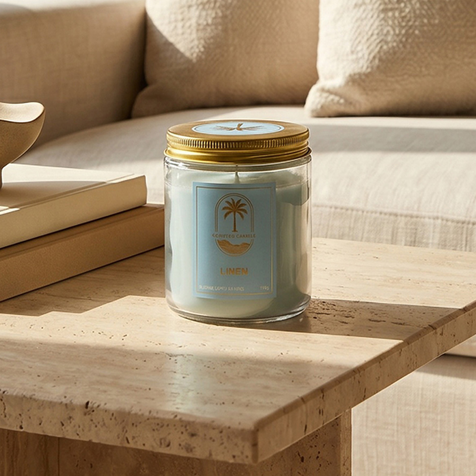 شمعة معطرة برائحة الكتان من بين كلاسيك - 170 غ-household-homefragrance-candles-image-4