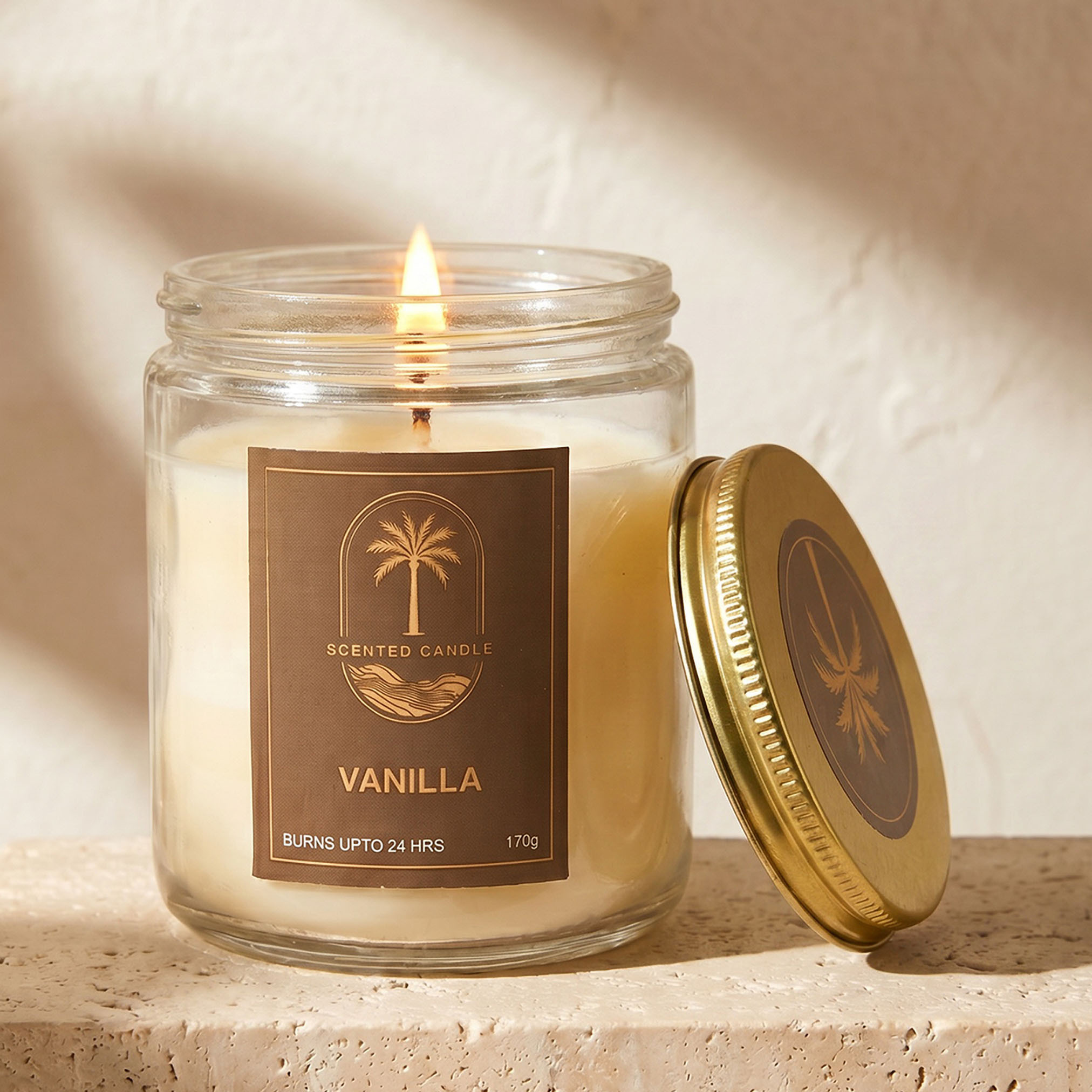 شمعة في برطمان برائحة الفانيلا الكلاسيكية من بن - 170 جم-household-homefragrance-candles-image-3