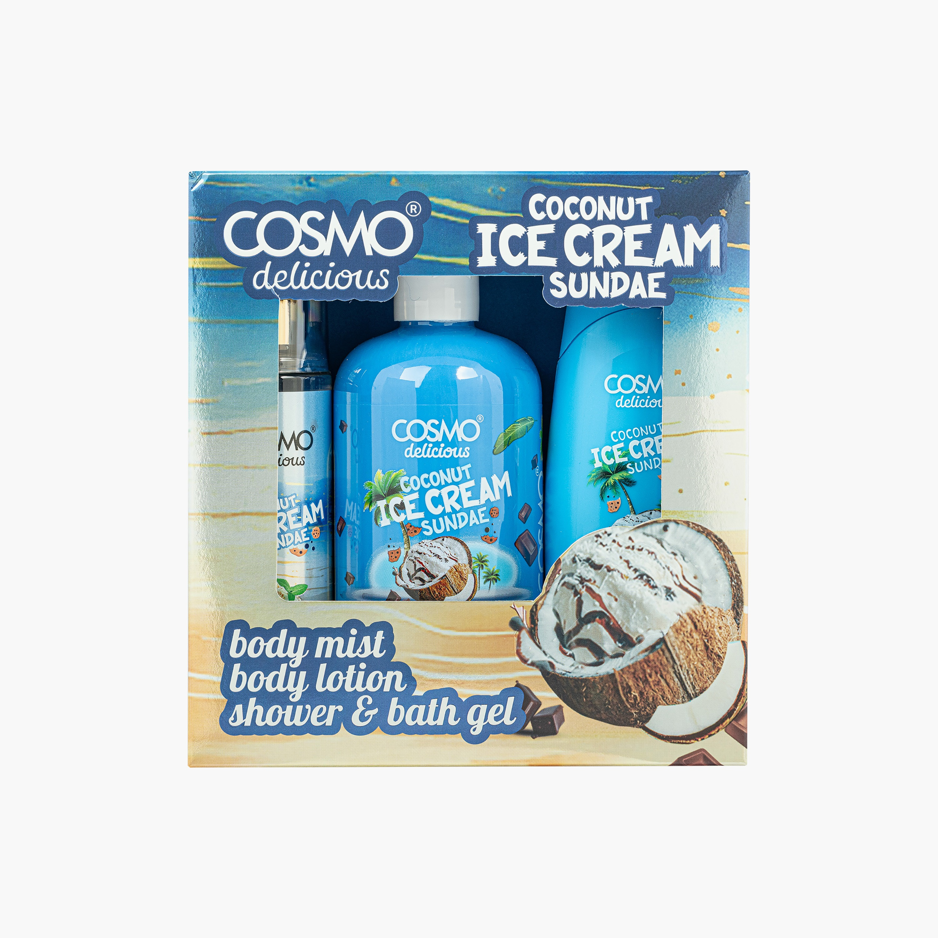 مجموعة آيس كريم صنداي جوز الهند اللذيذة من كوزمو-beautyandpersonalcare-kbeauty-bathandbody-bathandshower-bodywash-image-1
