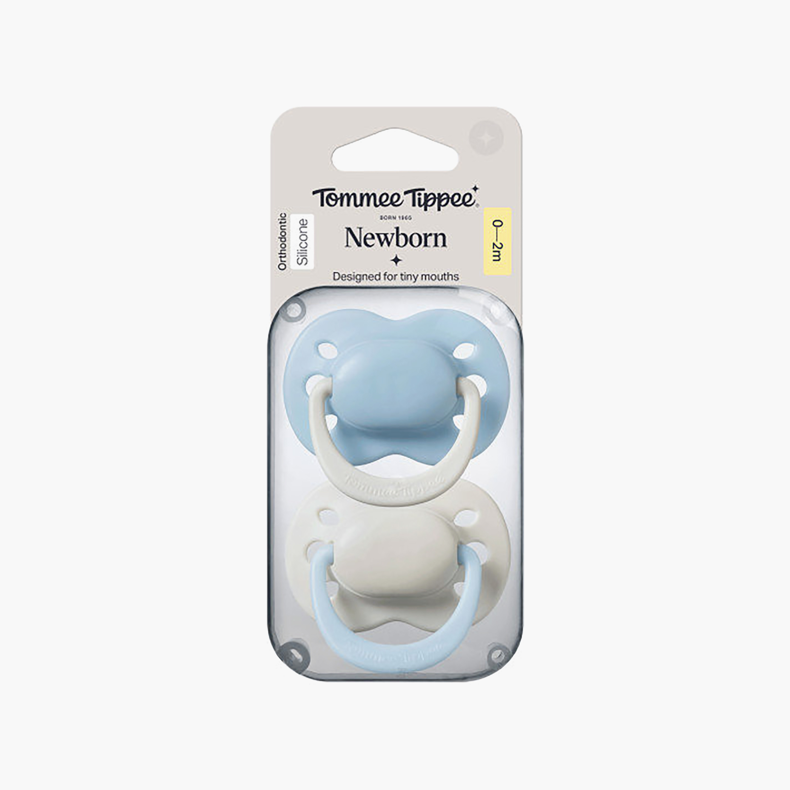 Tommee Tippee 2-Piece Newborn Silicone Soothers - 0-2 Months - Assorted-baby-feeding-pacifiers-image-4
