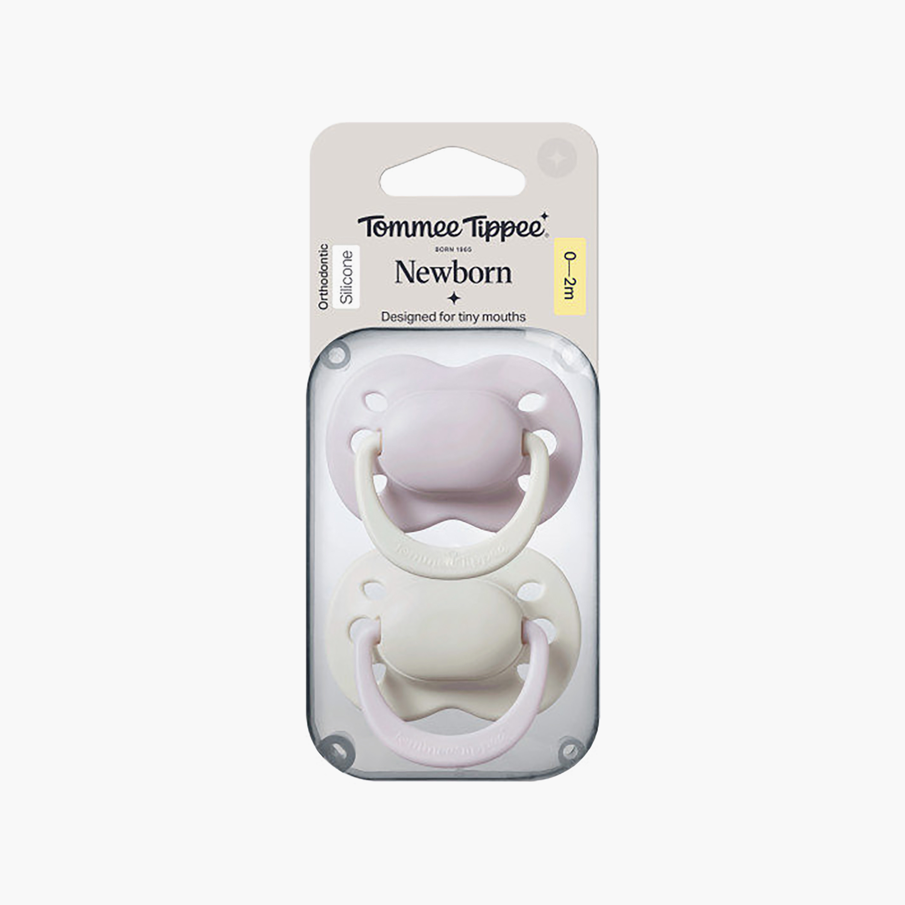 Tommee Tippee 2-Piece Newborn Silicone Soothers - 0-2 Months - Assorted-baby-feeding-pacifiers-image-4