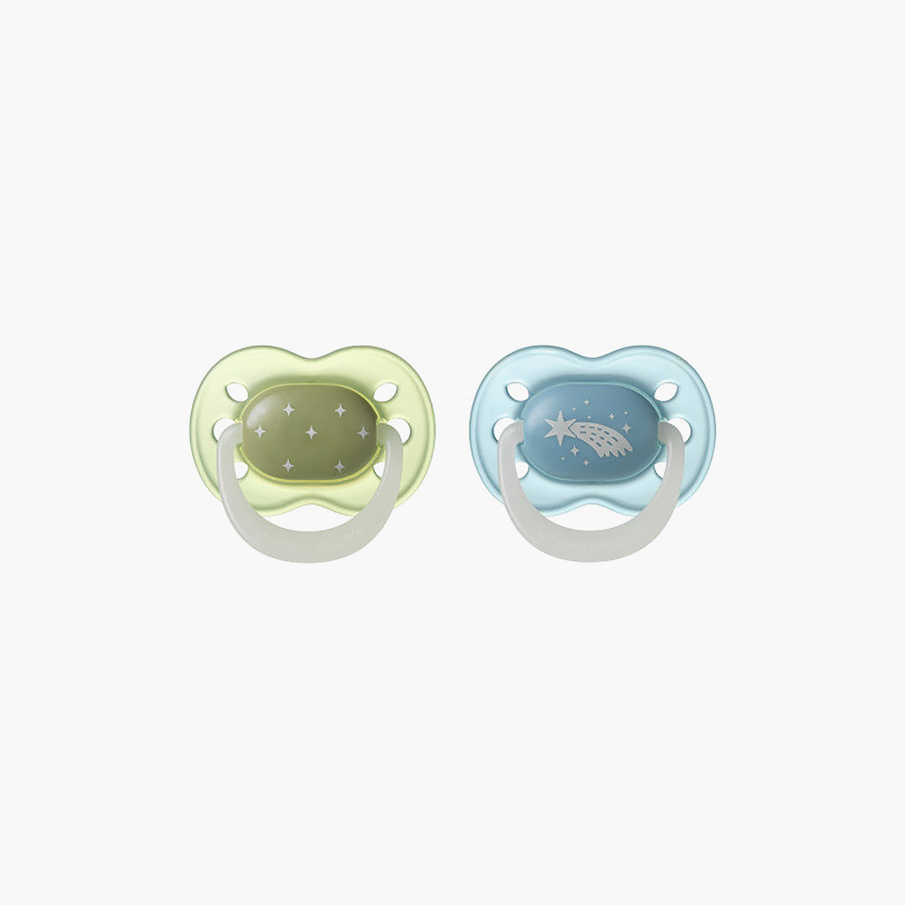 Tommee Tippee 2-Piece Night Glow Silicone Soothers - 0-6 Months - Assorted-baby-feeding-pacifiers-image-2