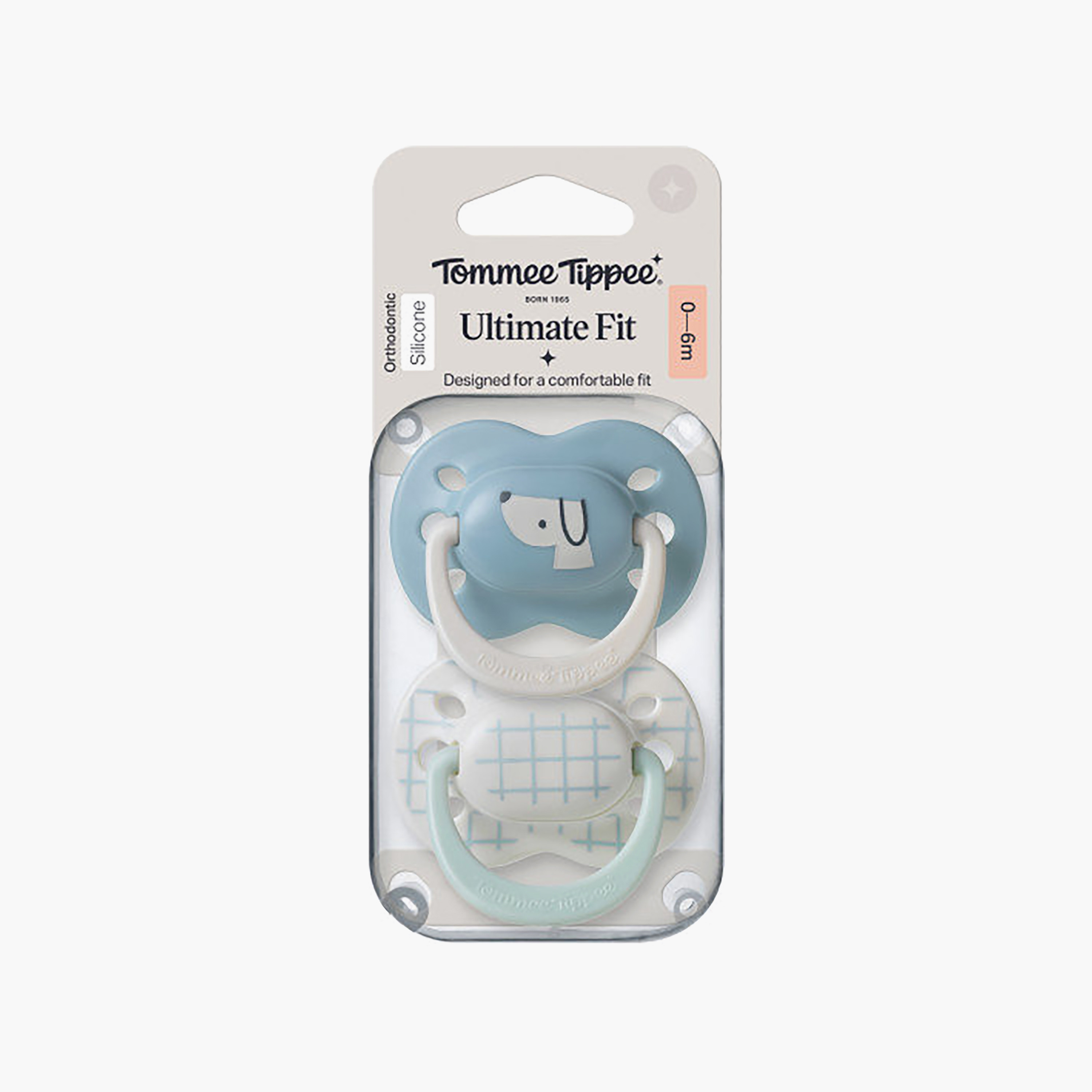 Tommee Tippee 2-Piece Ultimate-Fit Soothers with Case - 0-6 Months - Assorted-baby-feeding-pacifiers-image-4