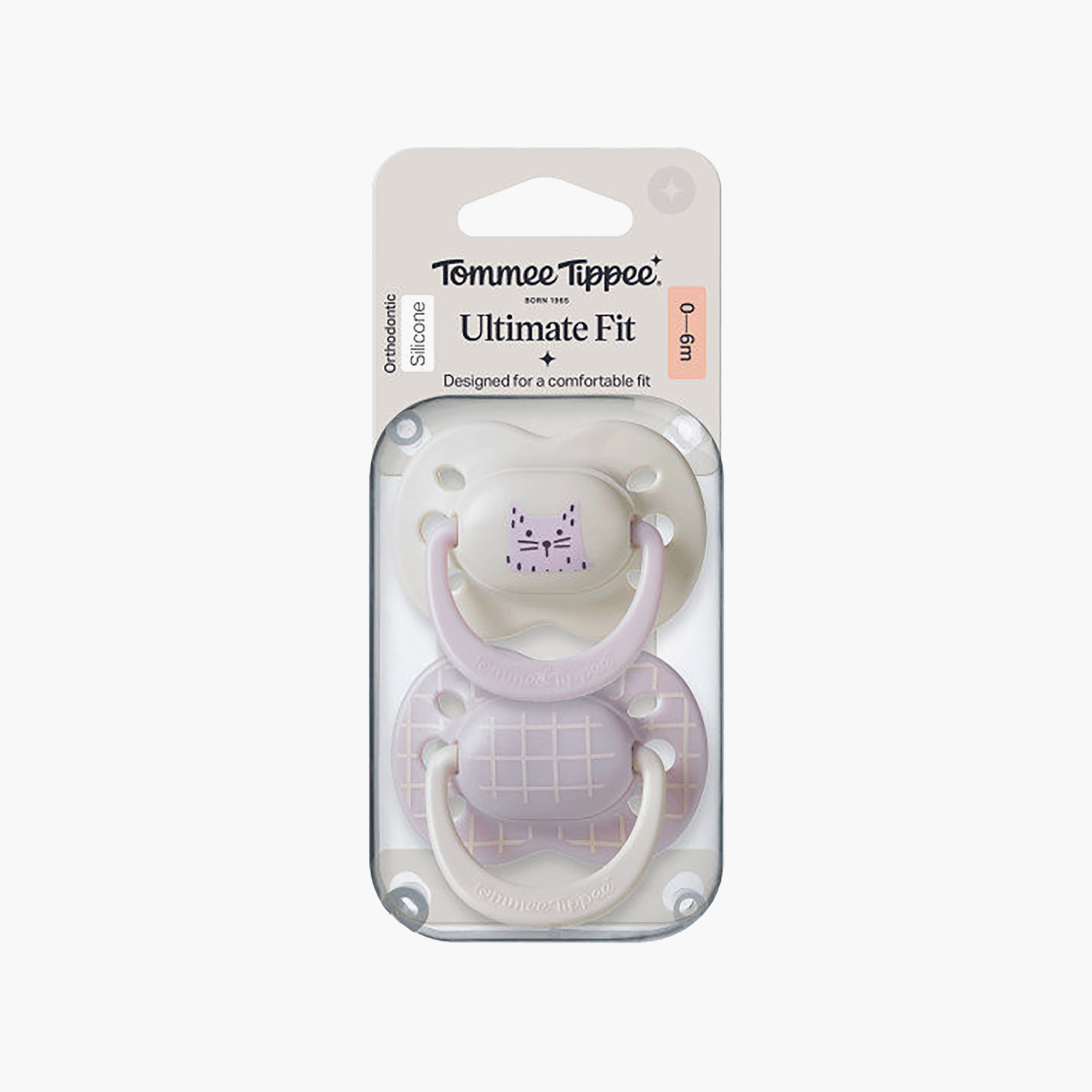 Tommee Tippee 2-Piece Ultimate-Fit Soothers with Case - 0-6 Months - Assorted-baby-feeding-pacifiers-image-4