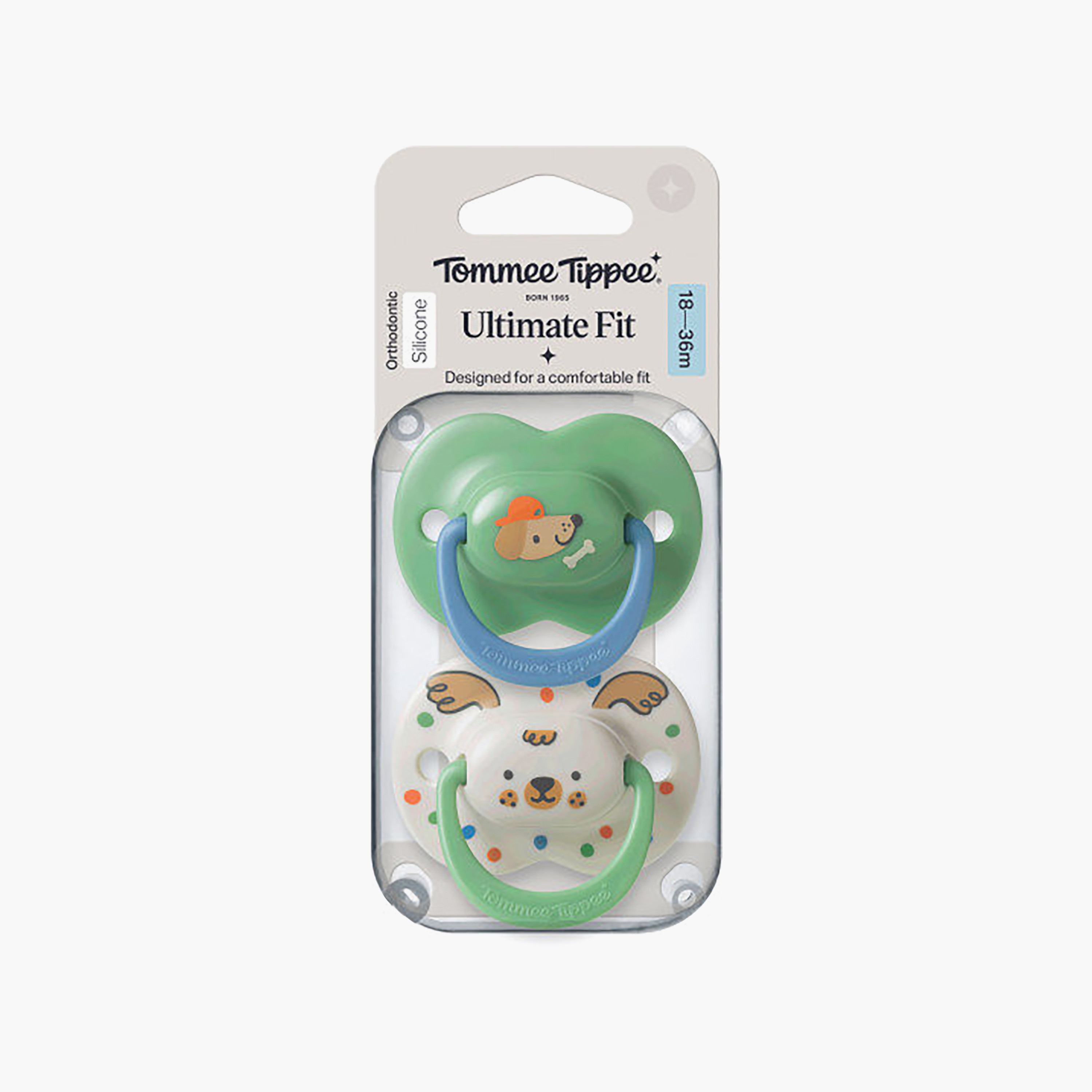 Tommee Tippee 2-Piece Ultimate-Fit Soothers with Case - 18-36 Months - Assorted-baby-feeding-pacifiers-image-4