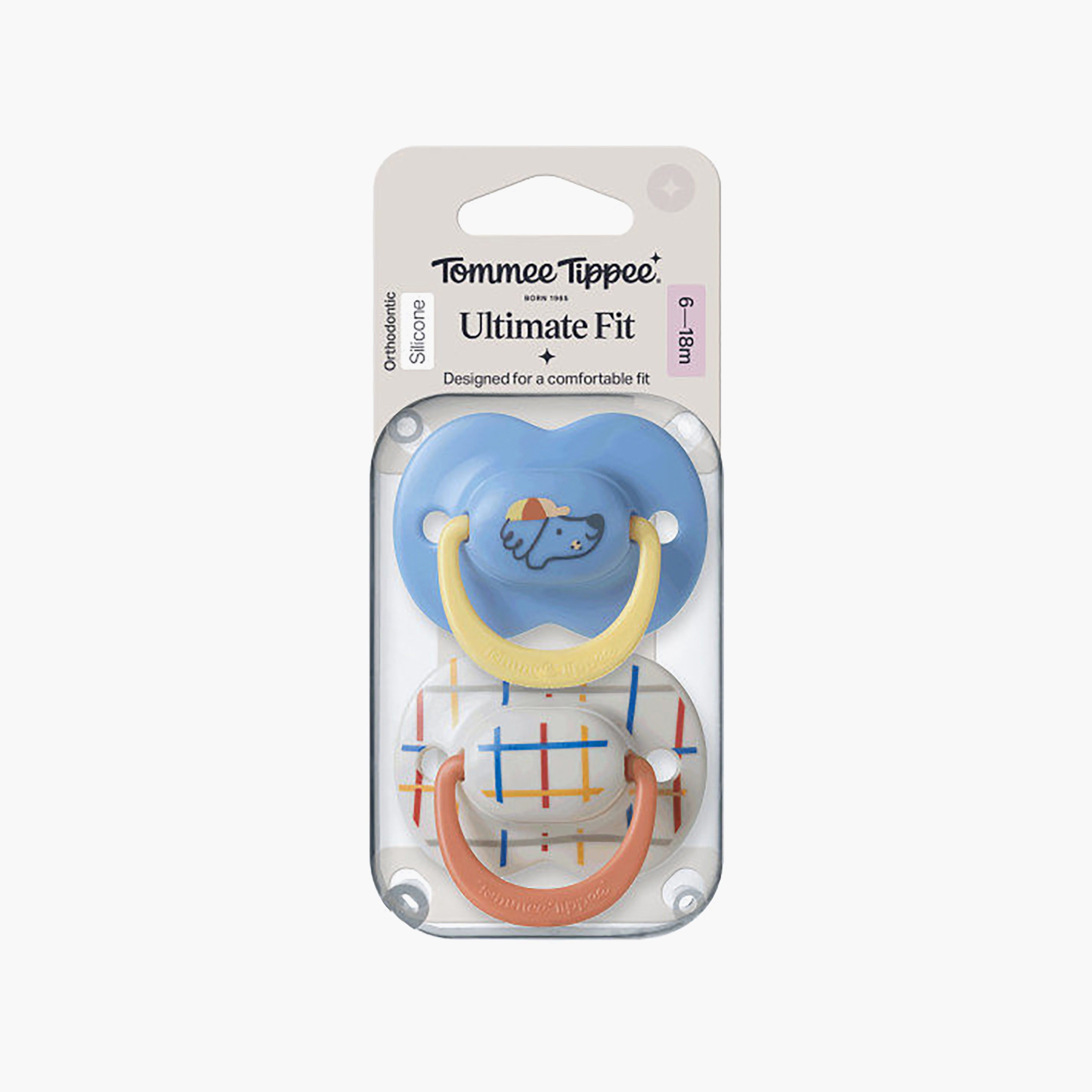Tommee Tippee 2-Piece Ultimate-Fit Soothers with Case - 6-18 Months - Assorted-baby-feeding-pacifiers-image-4