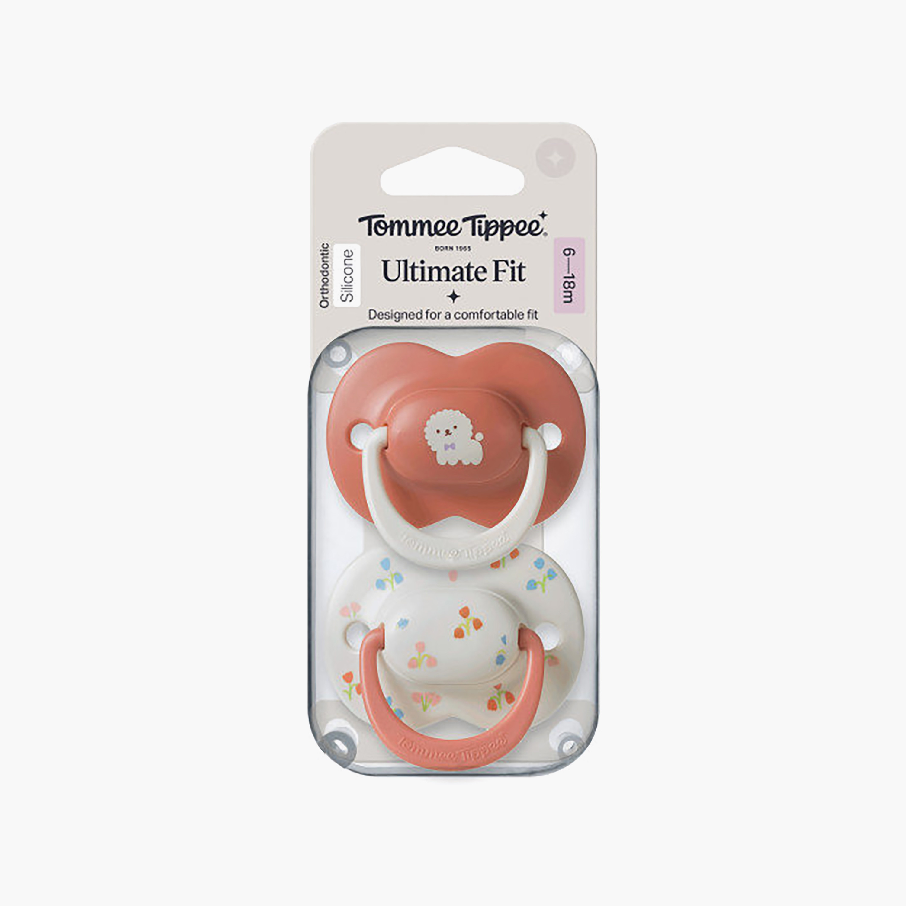 Tommee Tippee 2-Piece Ultimate-Fit Soothers with Case - 6-18 Months - Assorted-baby-feeding-pacifiers-image-4