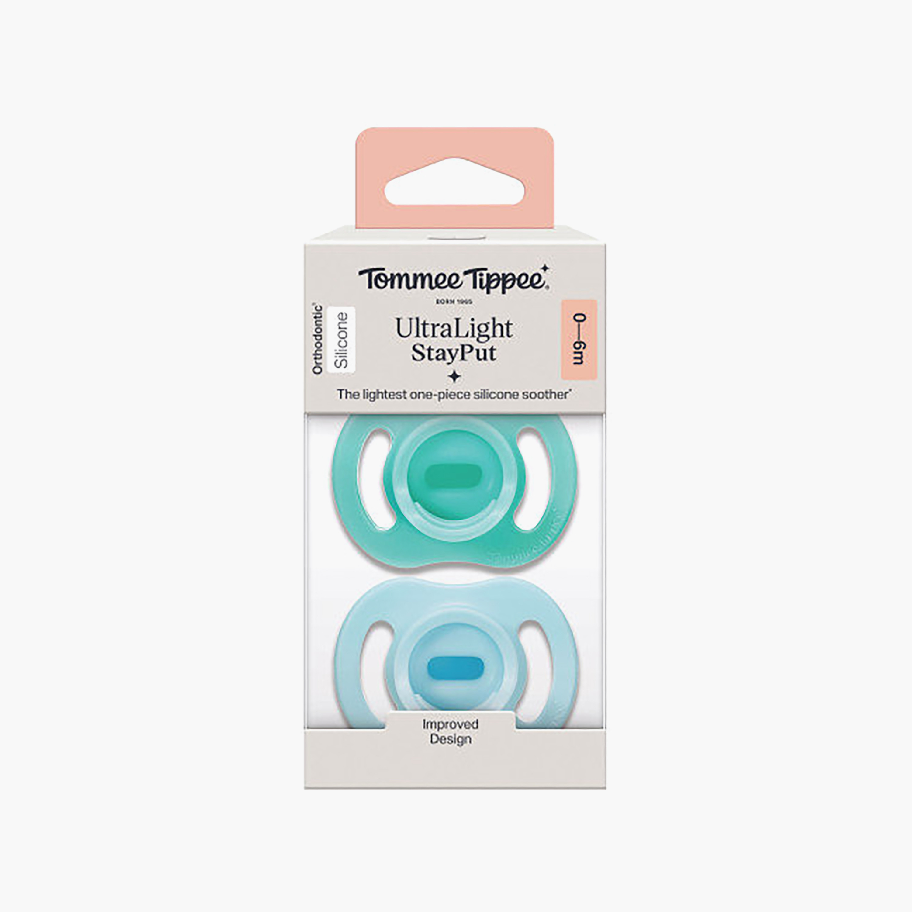 Tommee Tippee 2-Piece Ultra-Light Stay Put Soothers - 0-6 Months - Assorted-baby-feeding-pacifiers-image-4