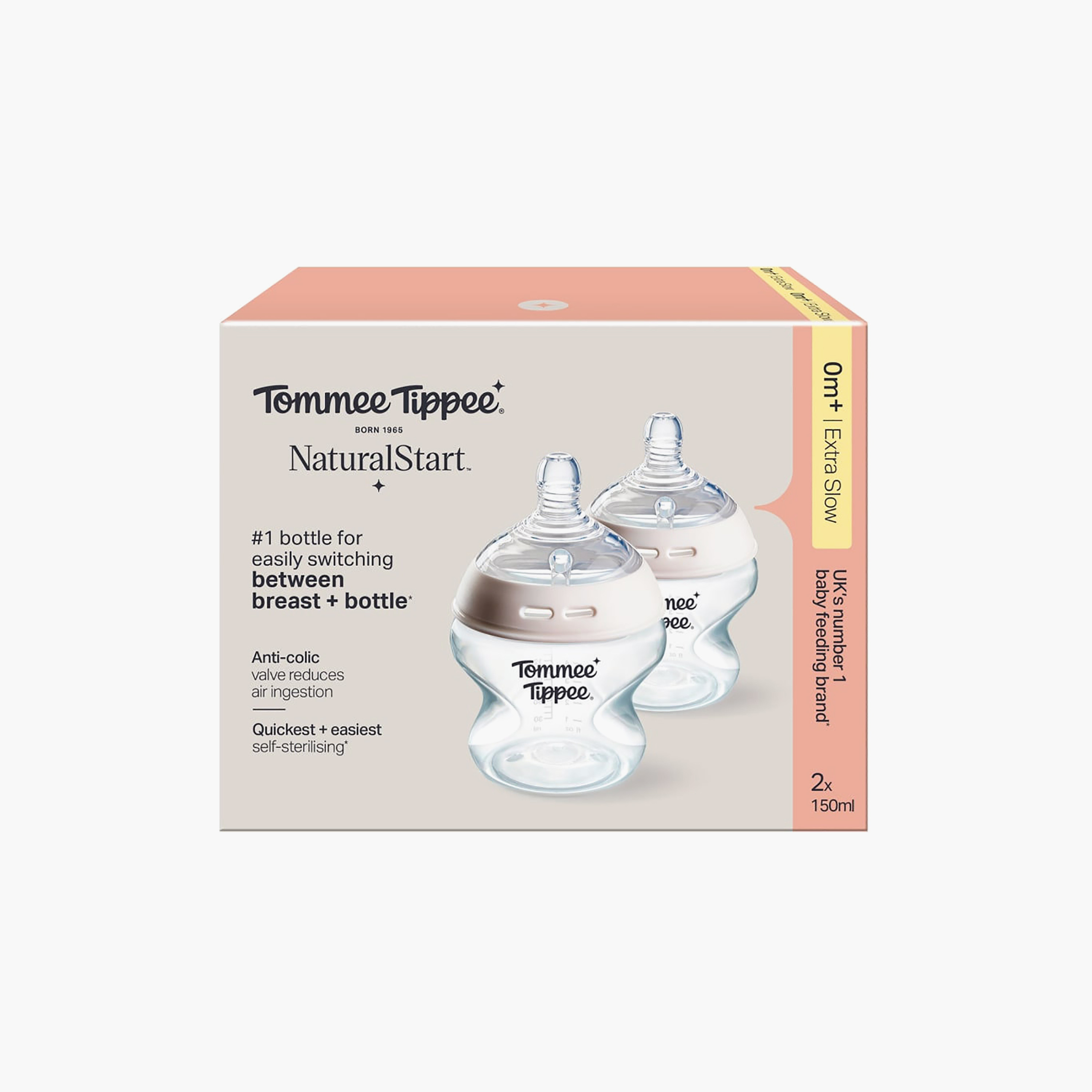 Tommee Tippee 2-Piece Natural Start Feeding Bottle - 150 ml-baby-feeding-feedingbottles-bottlesandteats-image-4