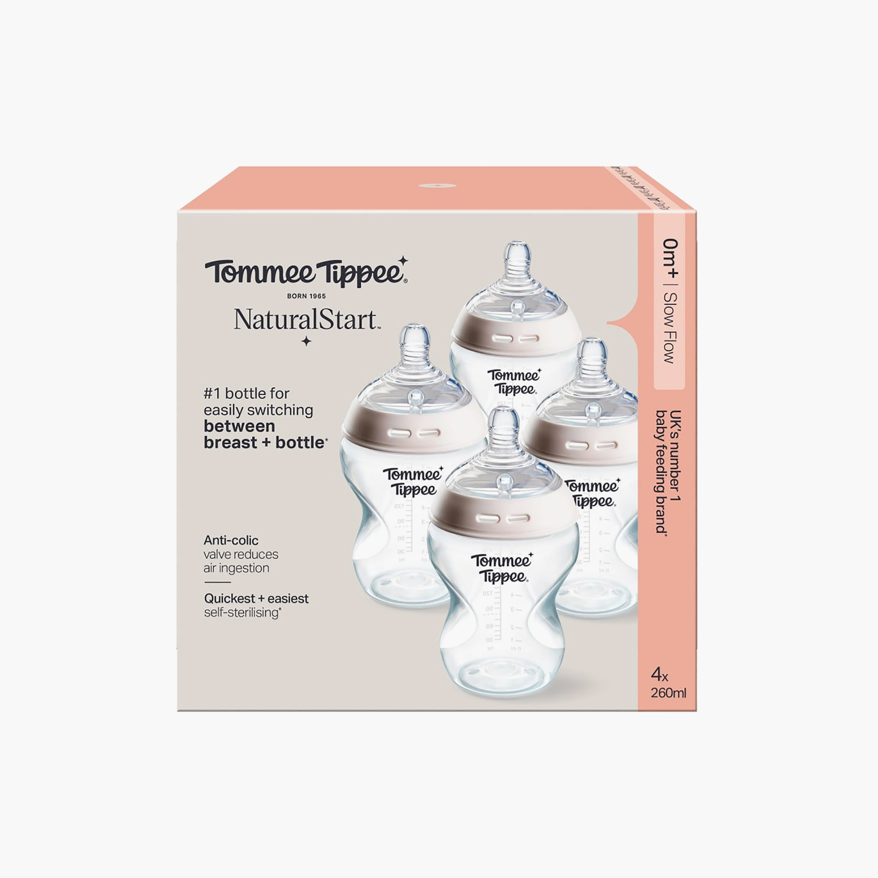 Tommee Tippee 4-Piece Natural Start Feeding Bottle - 260 ml-baby-feeding-feedingbottles-bottlesandteats-image-4