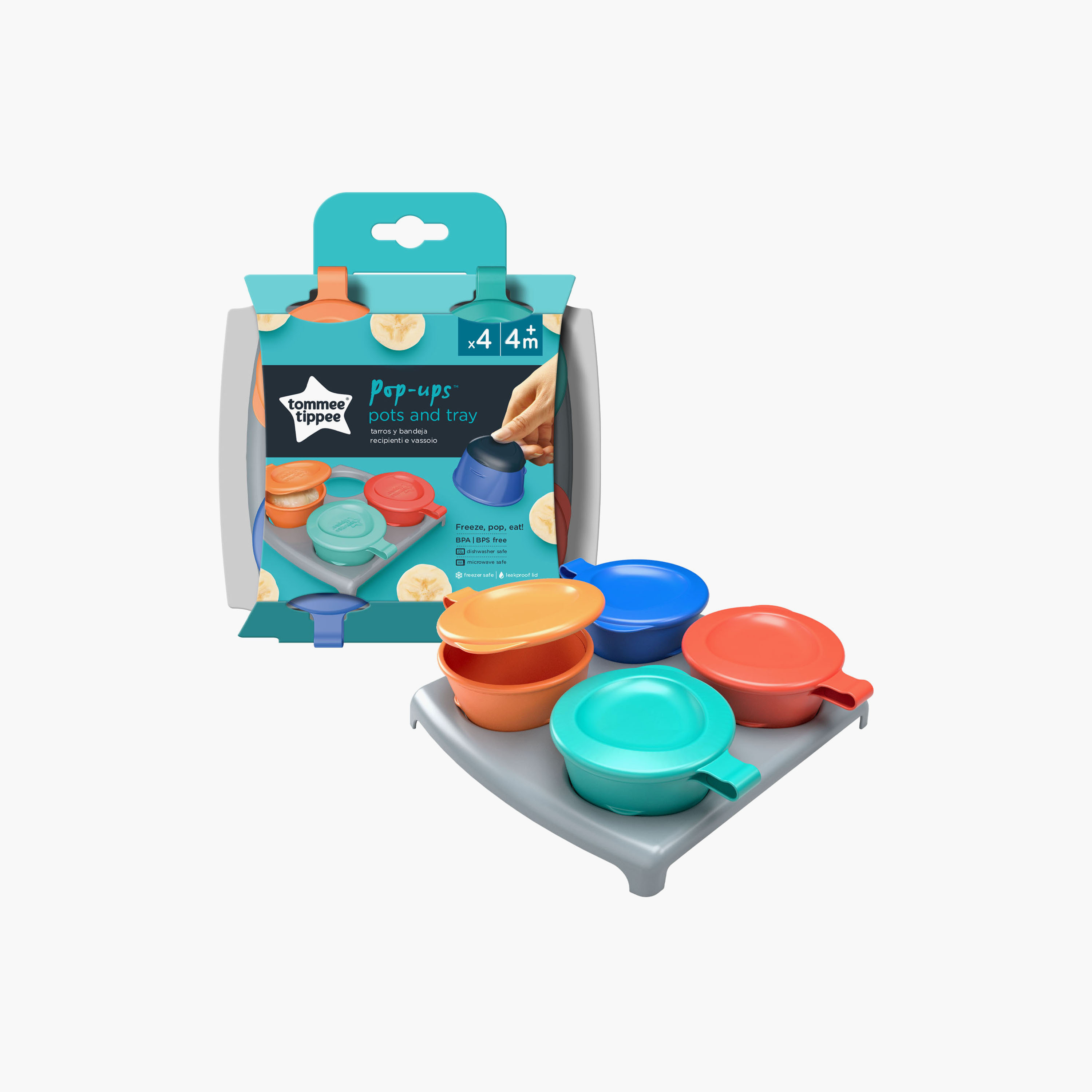 Tommee Tippee Pop Up Freezer Pots with Storage Tray-baby-feeding-accessories-image-2