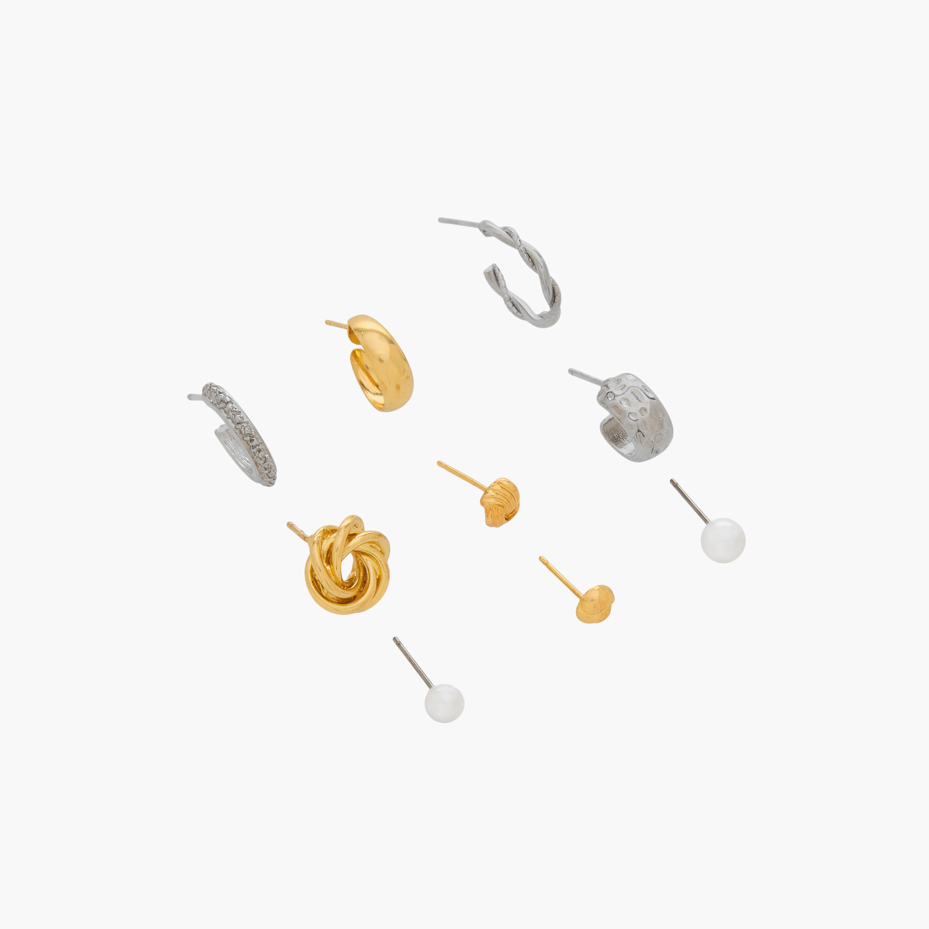 Pack of 9 Assorted Earrings with Pushback Closure-women-watchesandjewellery-jewellery-earrings-image-2