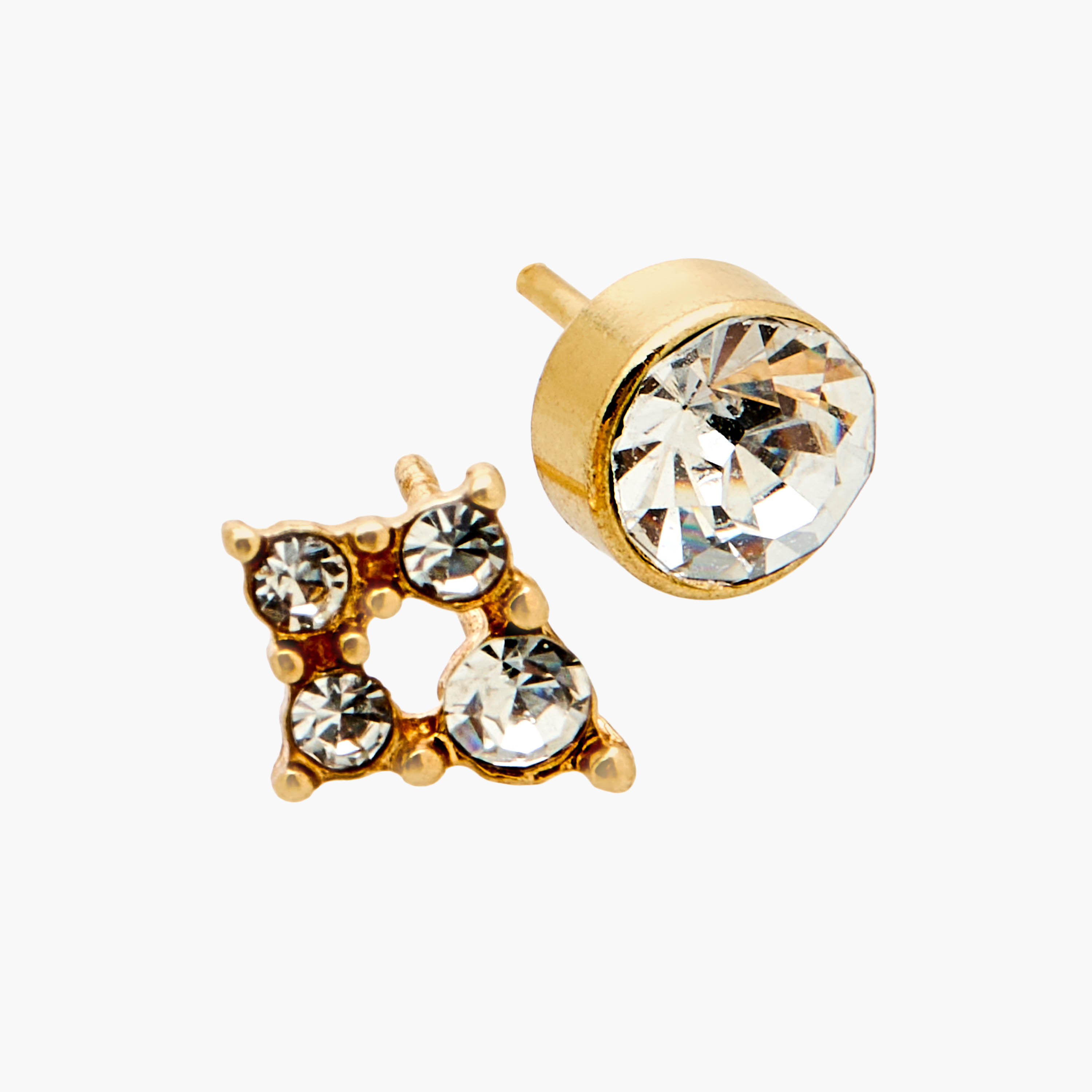 Pack of 9 Gold Tone Embellished Earrings with Pushback closure-women-watchesandjewellery-jewellery-earrings-image-4