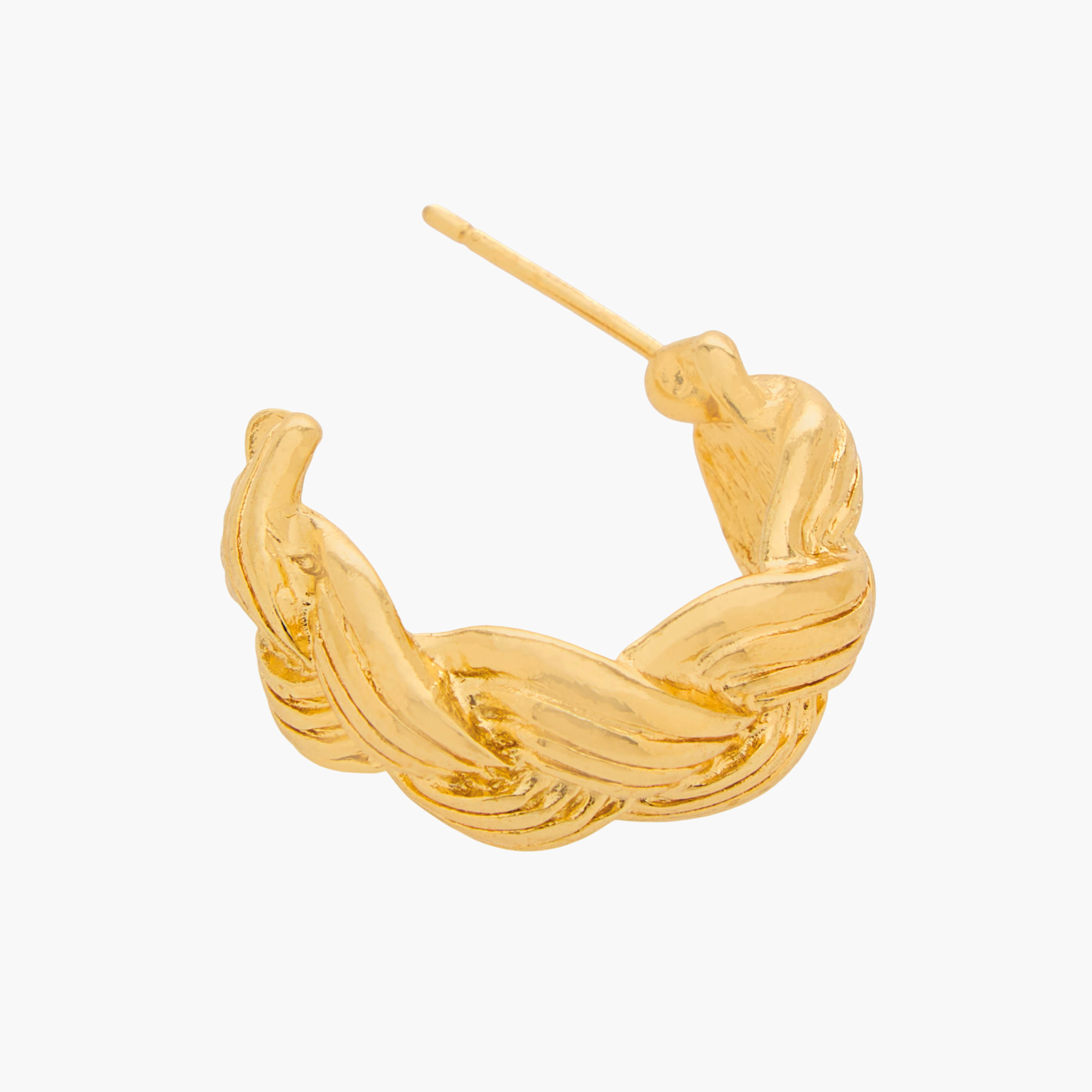 حلقان طوق ذهبية اللون بارزة اللون بمكبس إغلاق خلفي - طقم من 3 أزواج-women-watchesandjewellery-jewellery-earrings-image-6