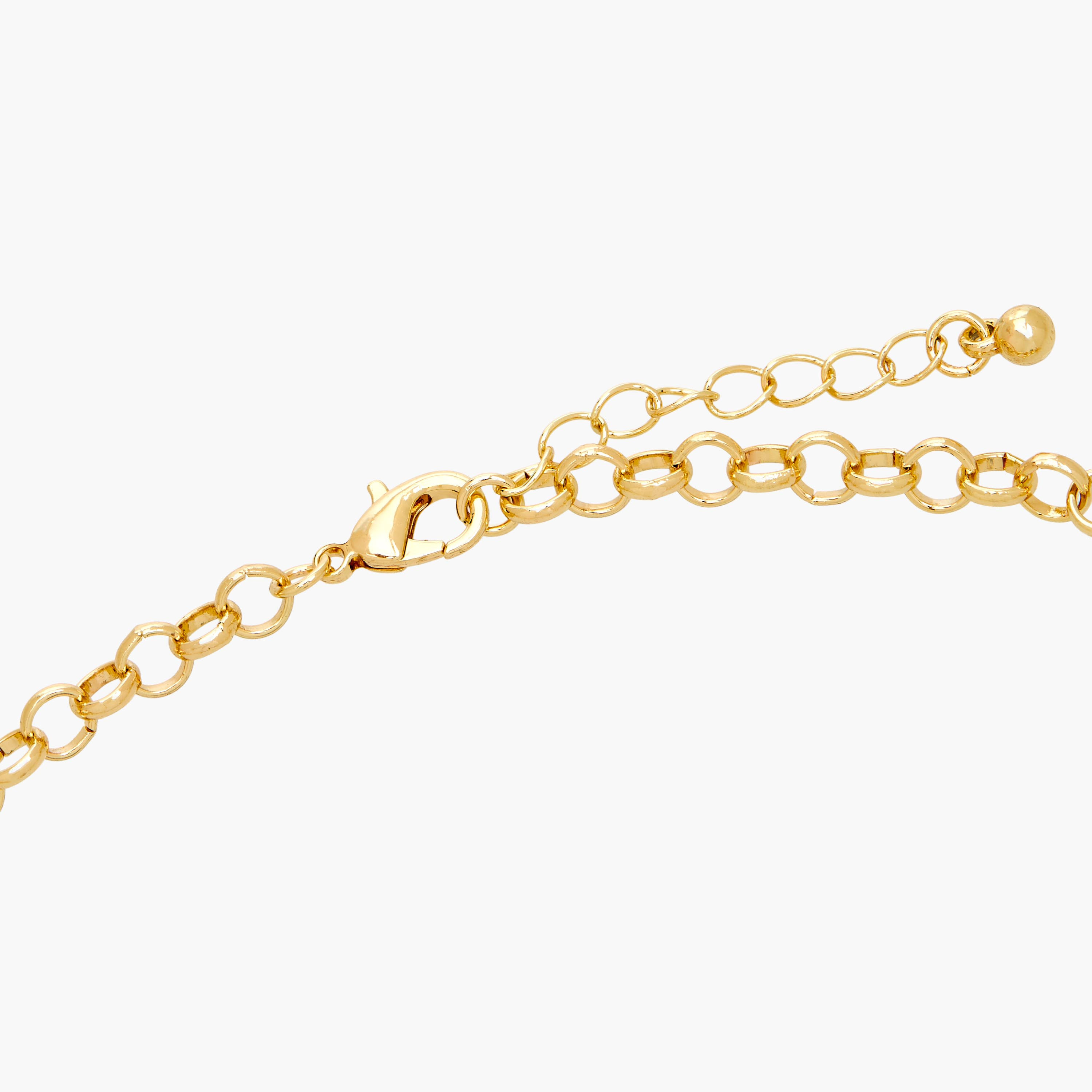 Gold Tone Necklace with Floral Design-women-watchesandjewellery-jewellery-necklacesandpendants-image-4