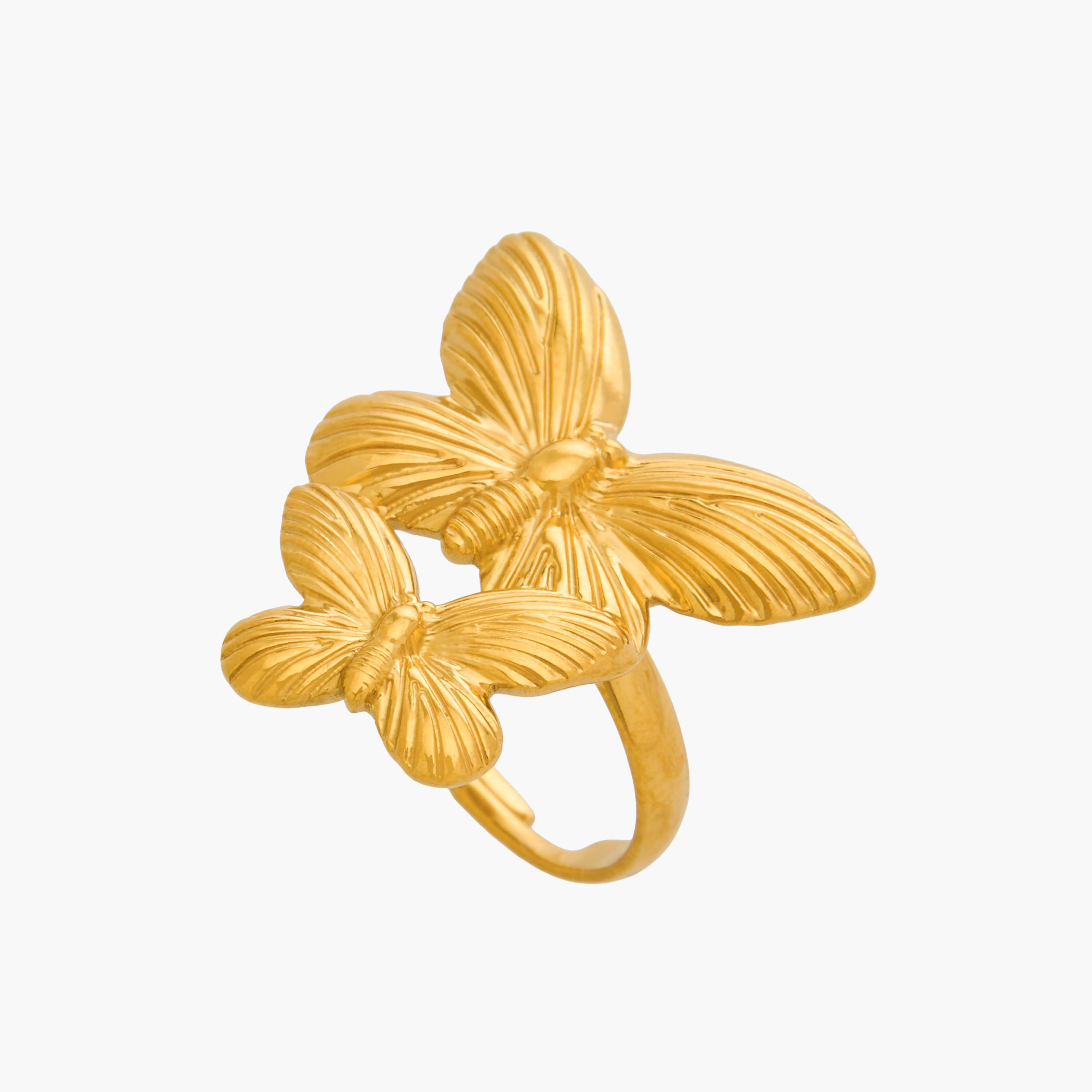Butterfly Accent Gold Tone Ring-women-watchesandjewellery-jewellery-rings-image-1