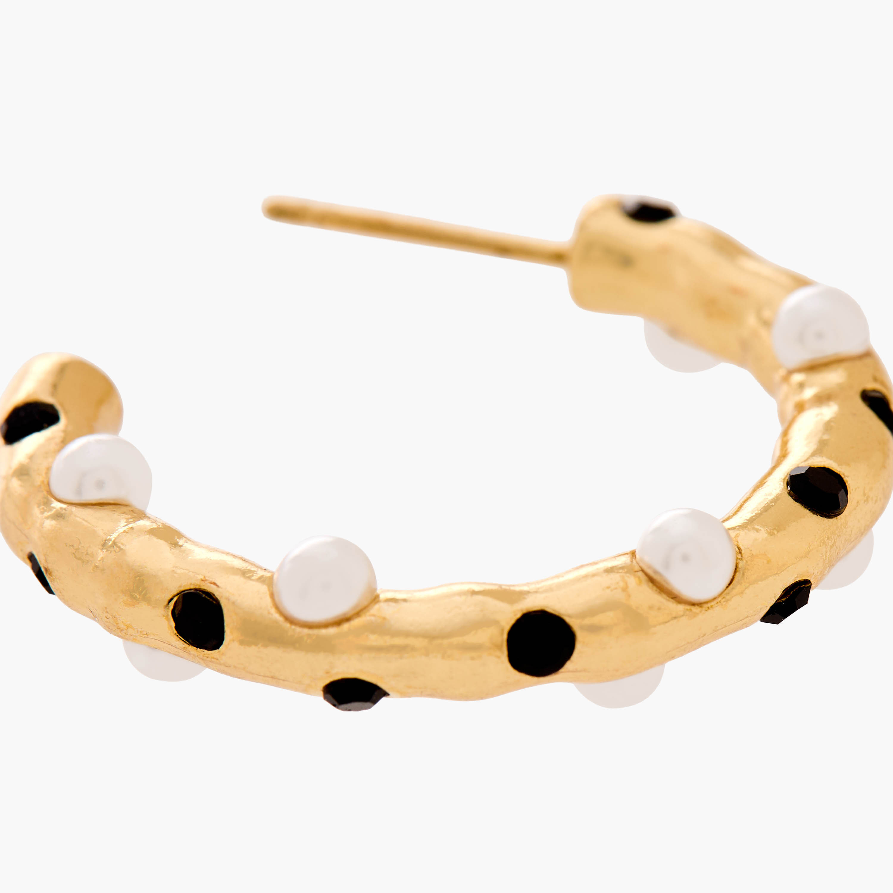 Pack of 2 Gold Tone Hoop Earrings with Pushback Closure-women-watchesandjewellery-jewellery-earrings-image-4
