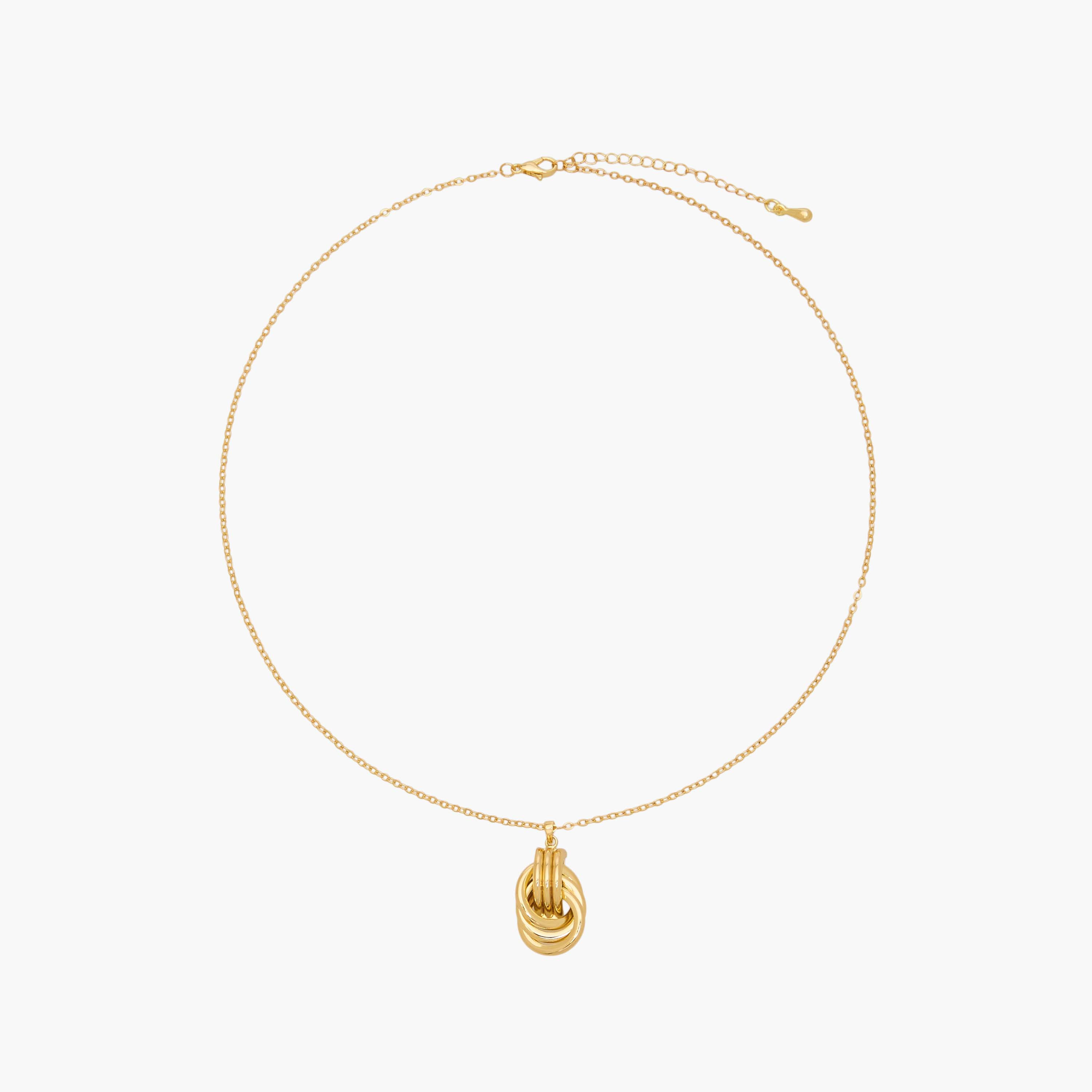 طقم حلقان وعقد بدلاية معقودة - قطعتين-women-watchesandjewellery-jewellery-jewellerysets-image-2