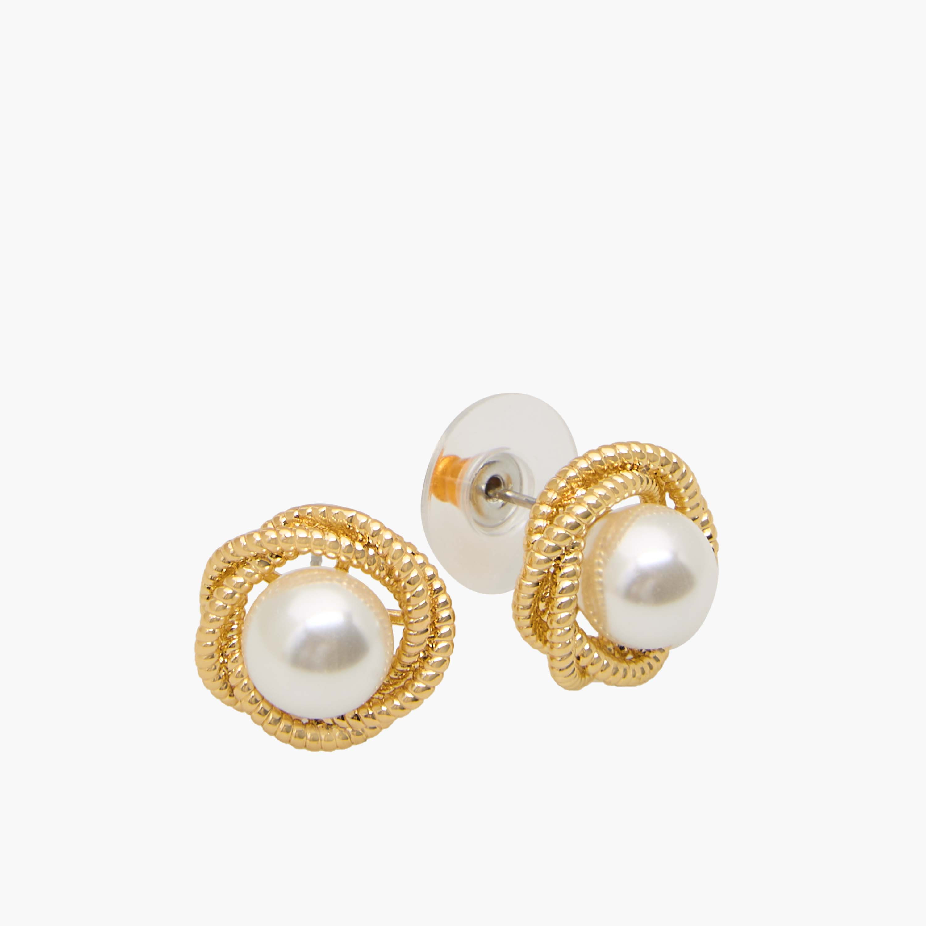 عقد وحلقان بدلاية مزيّنة باللؤلؤ - طقم من قطعتين-women-watchesandjewellery-jewellery-jewellerysets-image-5