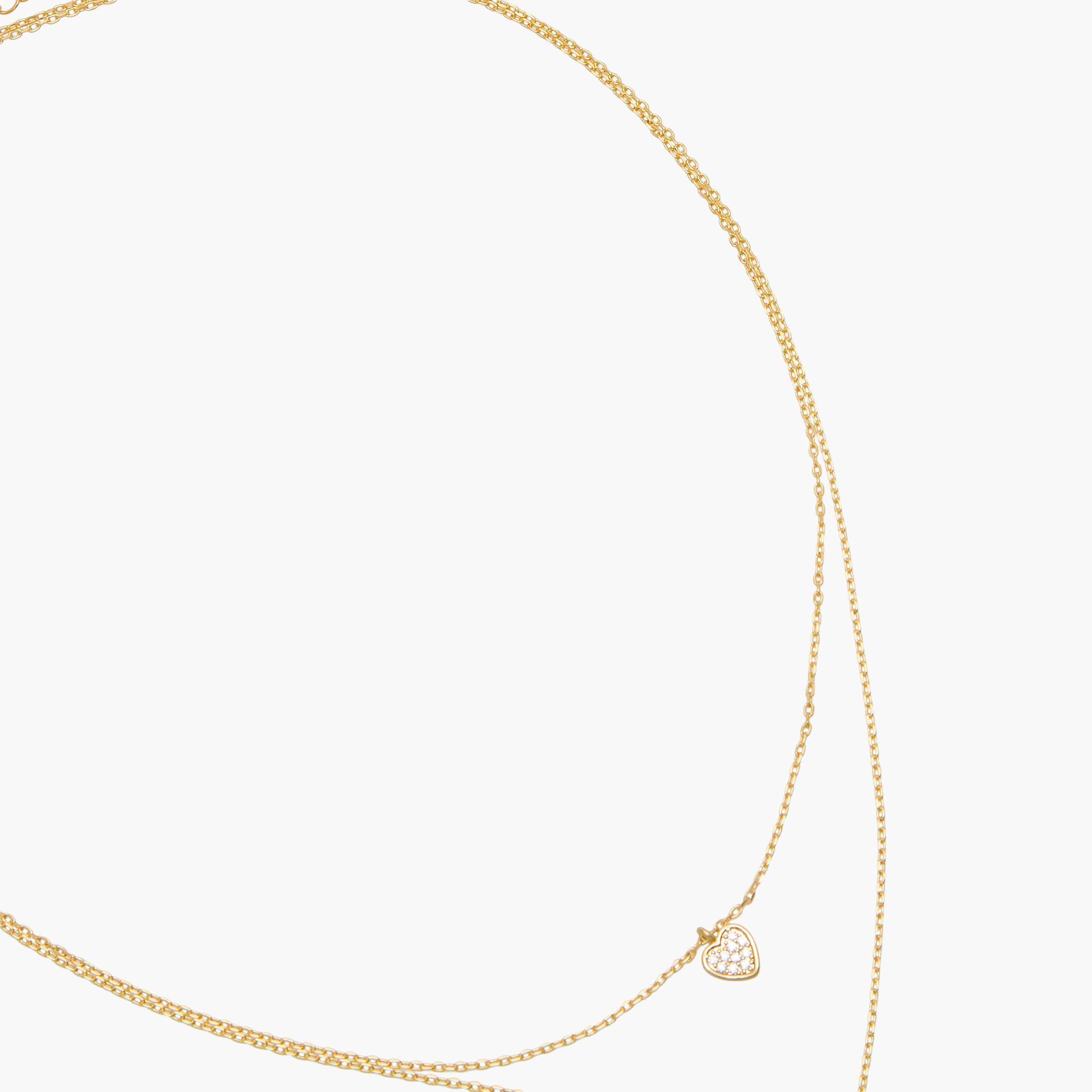 عقد ذهبي اللون بطبقات وبدلاية بمكعبات زيركون-women-watchesandjewellery-jewellery-necklacesandpendants-image-2